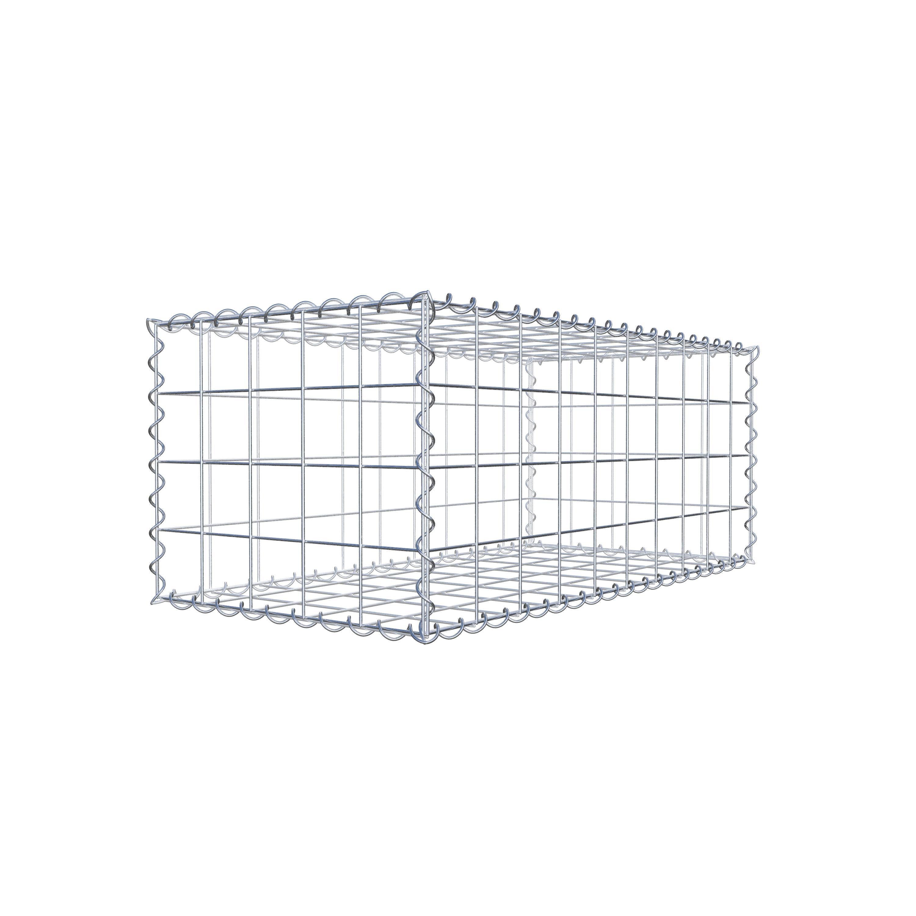 Gabion 100 cm x 40 cm x 50 cm (L x H x D), maskestørrelse 10 cm x 10 cm, spiral