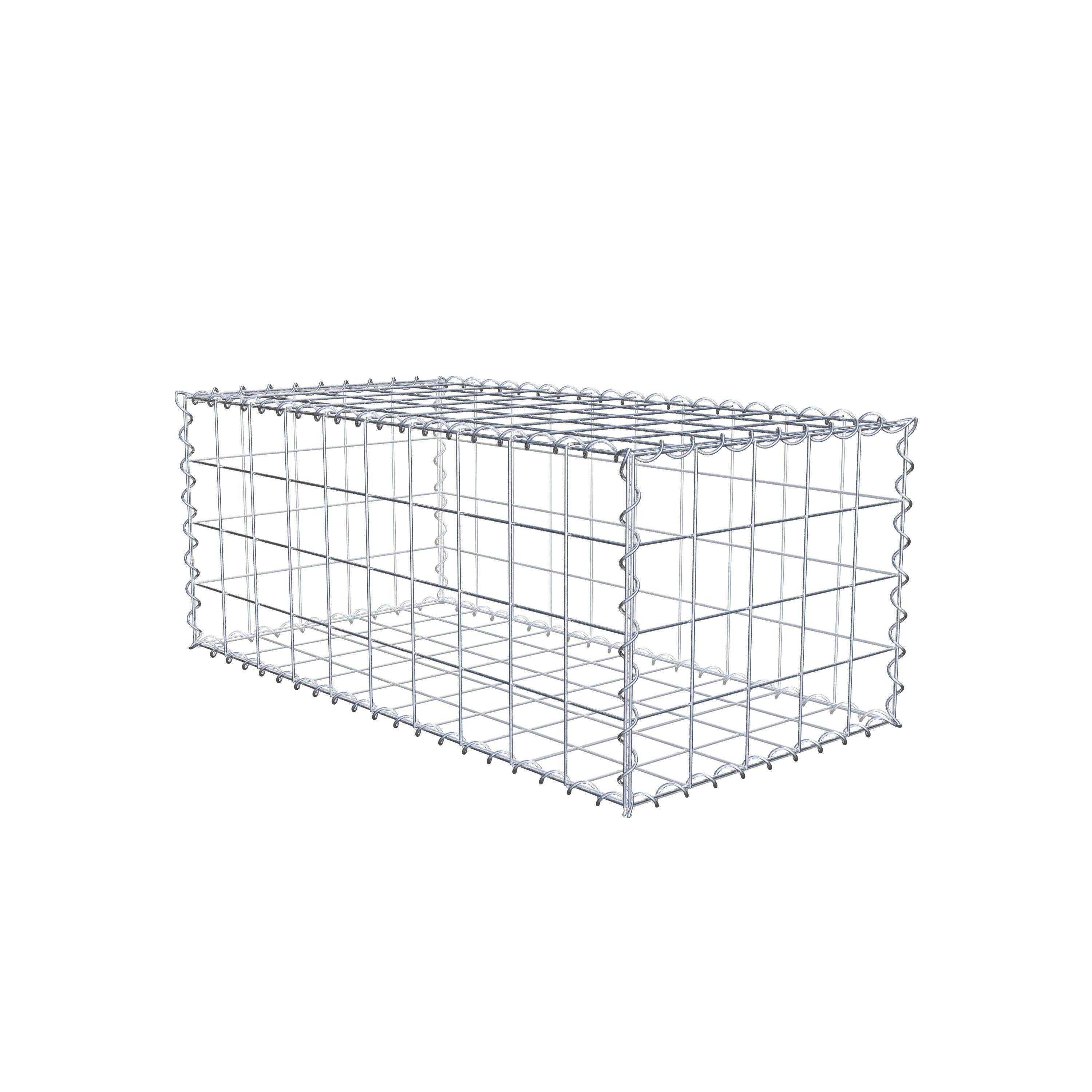 Gabion 100 cm x 40 cm x 50 cm (L x H x D), maskestørrelse 10 cm x 10 cm, spiral