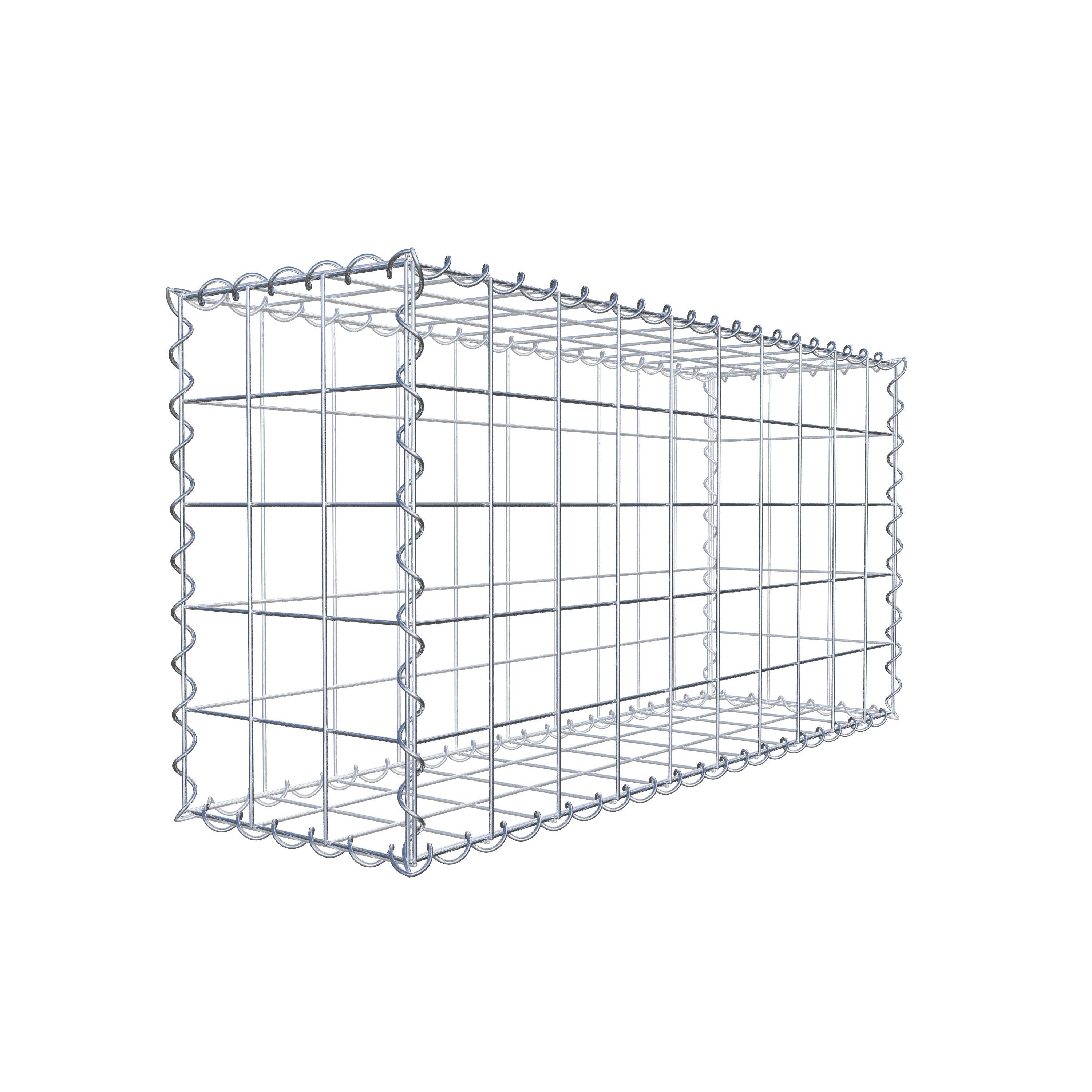 Gabion 100 cm x 50 cm x 30 cm (L x H x D), mesh size 10 cm x 10 cm, spiral