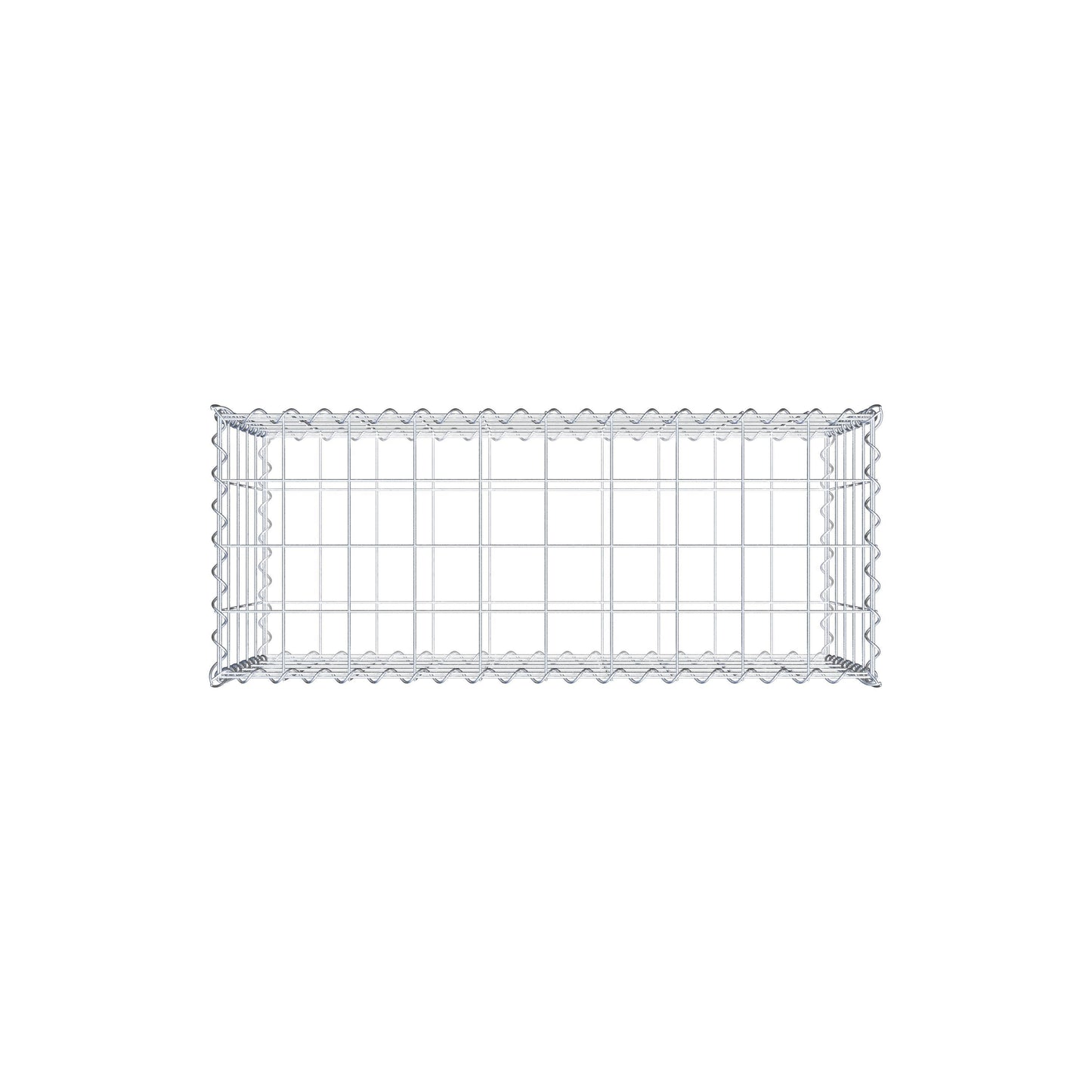 Gabione 100 cm x 50 cm x 40 cm (L x H x T), Maschenweite 10 cm x 10 cm, Spirale