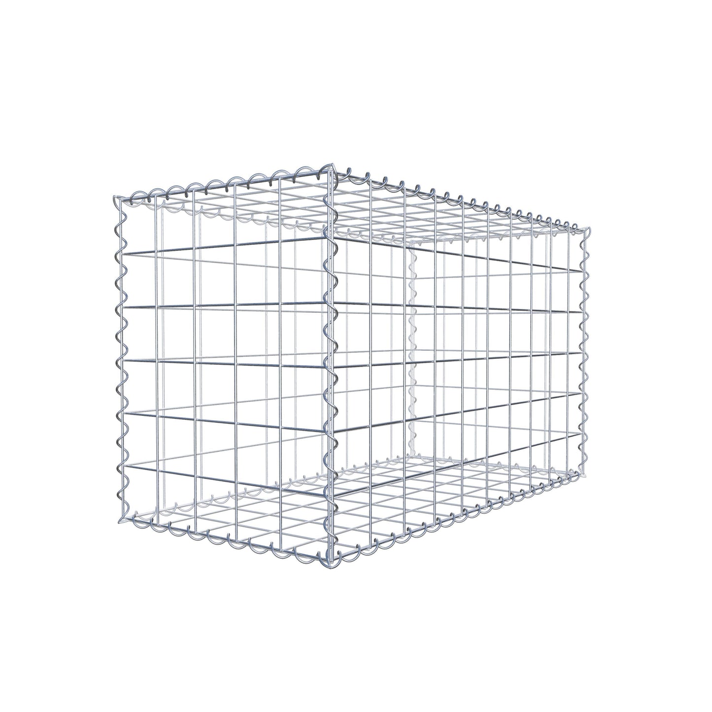 Gabion 100 cm x 60 cm x 50 cm (L x H x D), maskstorlek 10 cm x 10 cm, spiral
