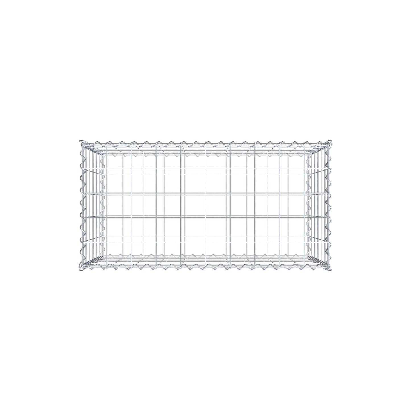 Gabion 100 cm x 60 cm x 50 cm (L x H x D), maskstorlek 10 cm x 10 cm, spiral