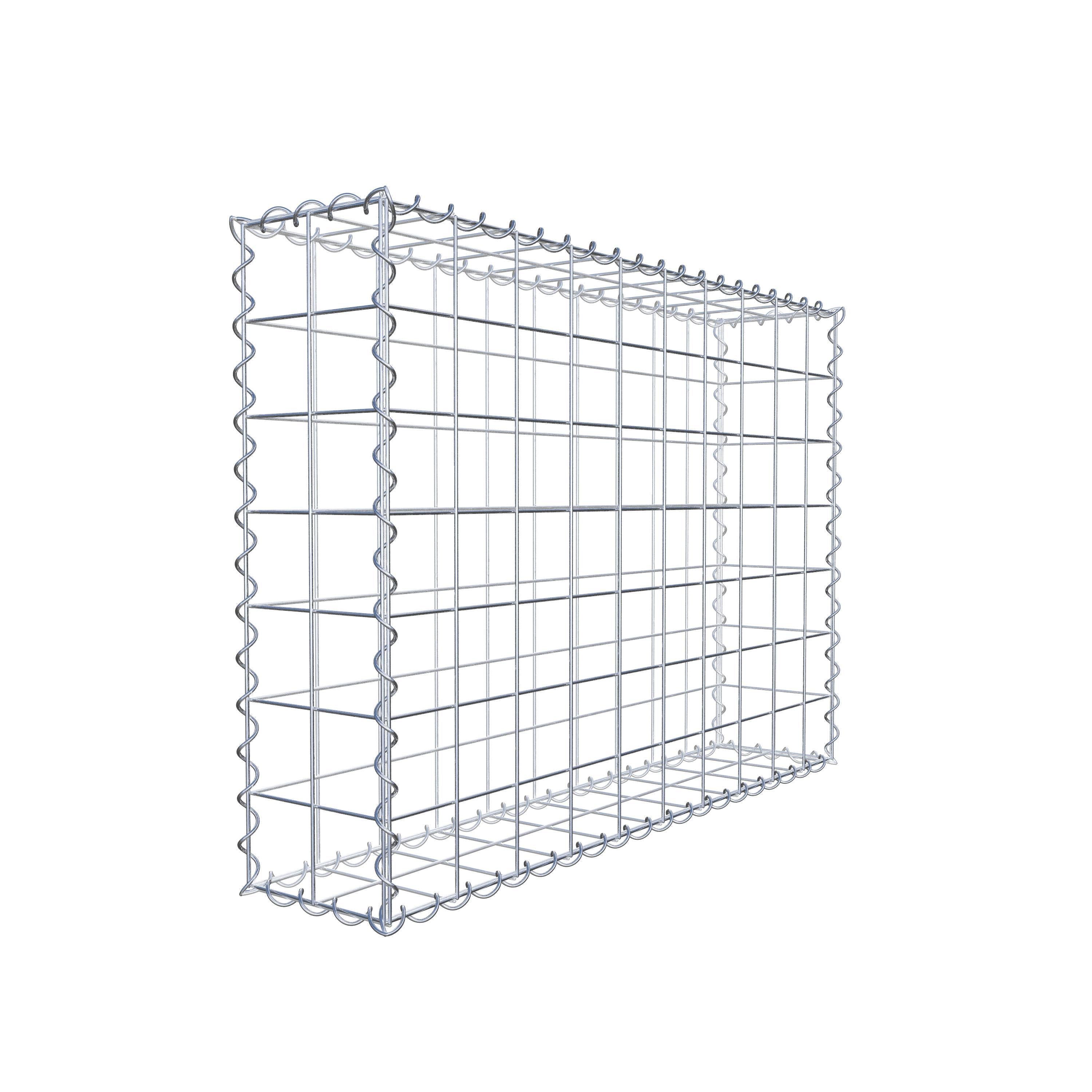 Gabion 100 cm x 70 cm x 20 cm (L x H x D), maskestørrelse 10 cm x 10 cm, spiral