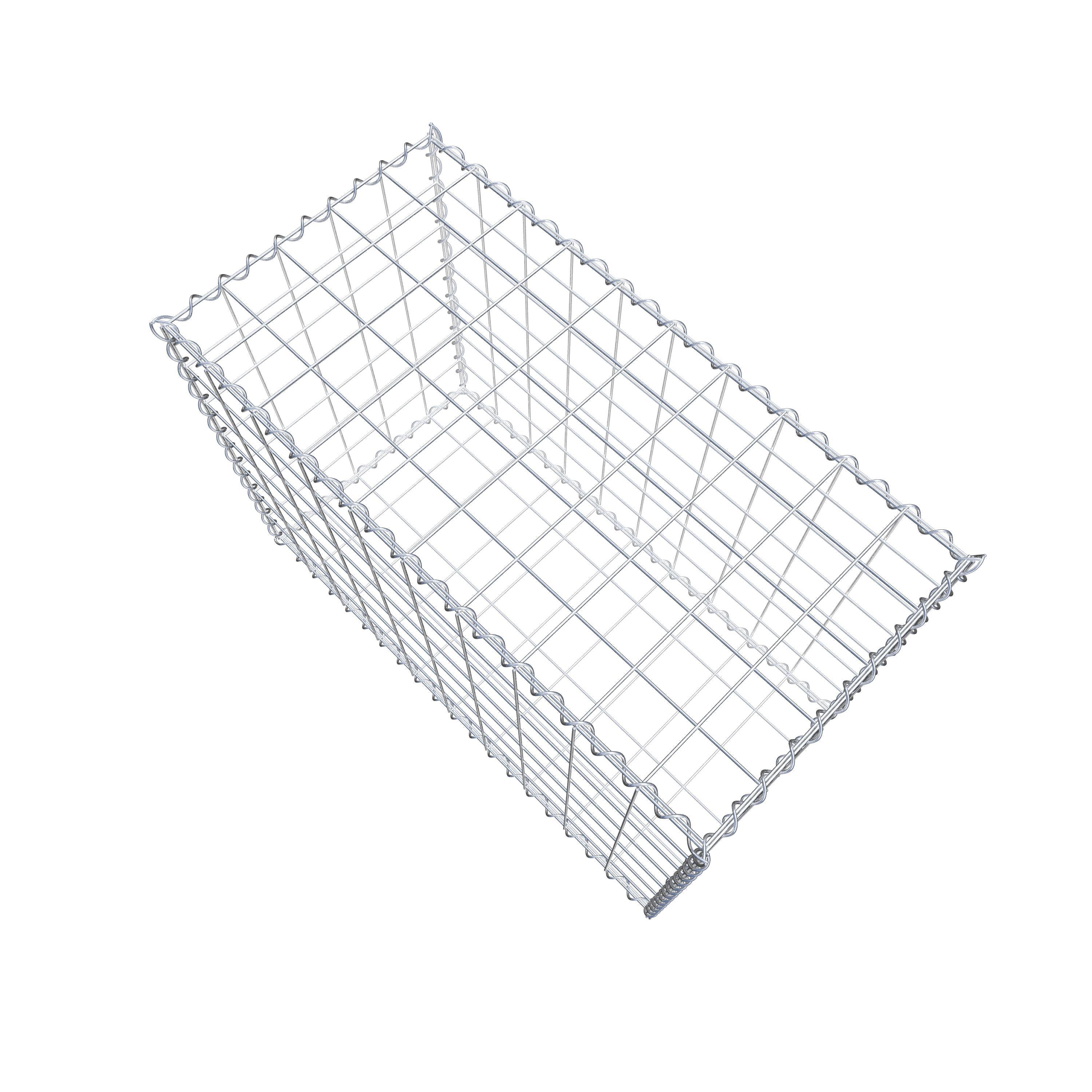 Gabion 100 cm x 70 cm x 50 cm (L x H x D), mesh size 10 cm x 10 cm, spiral