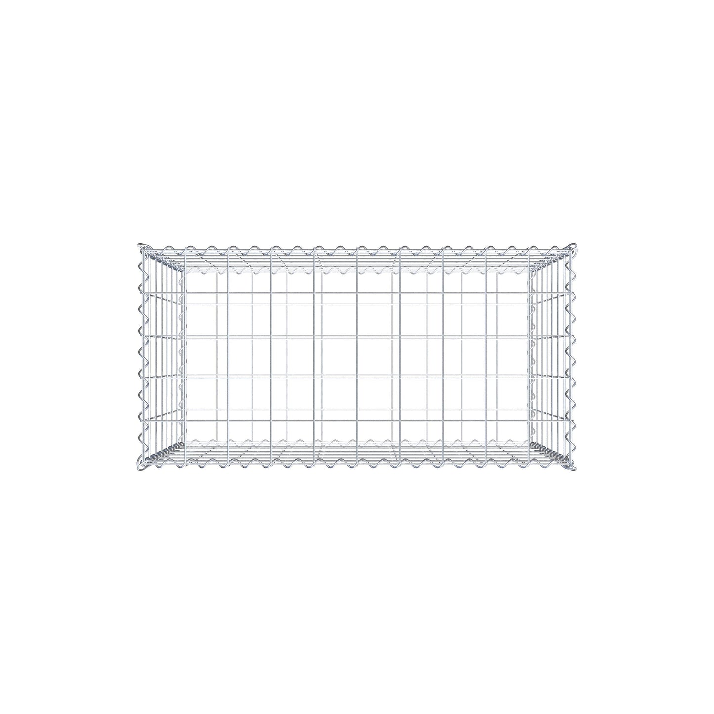 Gabion 100 cm x 70 cm x 50 cm (L x H x D), maskestørrelse 10 cm x 10 cm, spiral