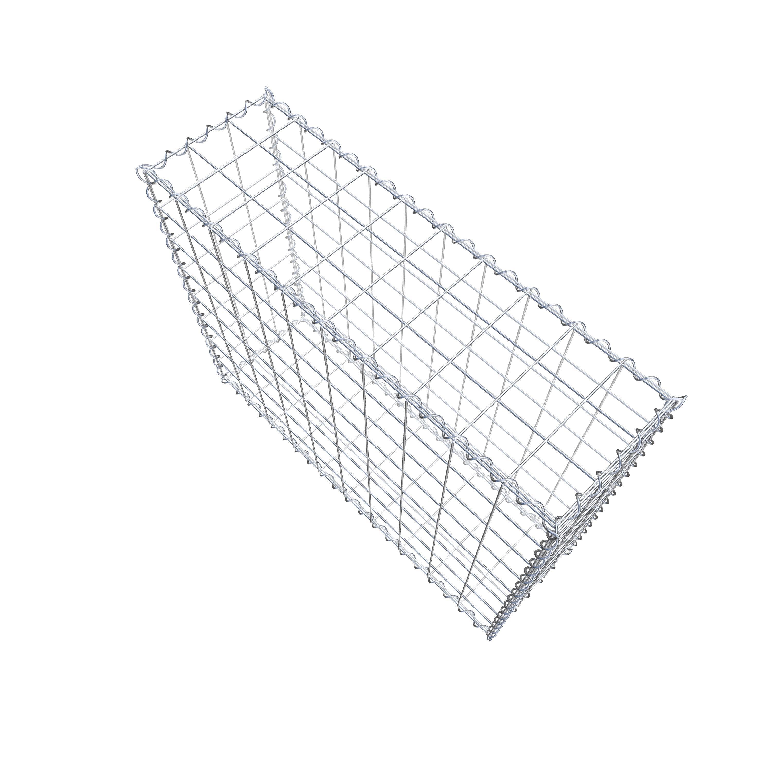 Gabion 100 cm x 80 cm x 30 cm (L x H x D), maskestørrelse 10 cm x 10 cm, spiral