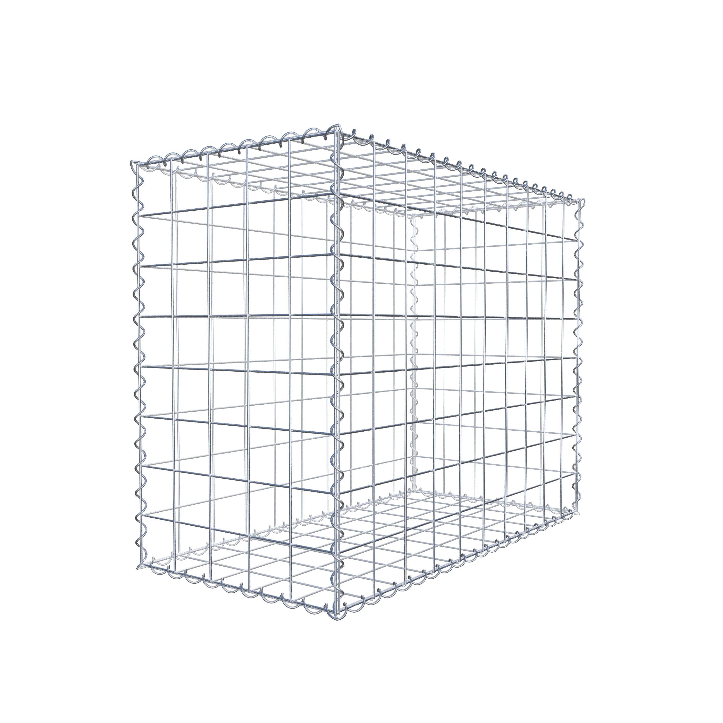 Gabion 100 cm x 80 cm x 50 cm (L x H x D), mesh size 10 cm x 10 cm, spiral