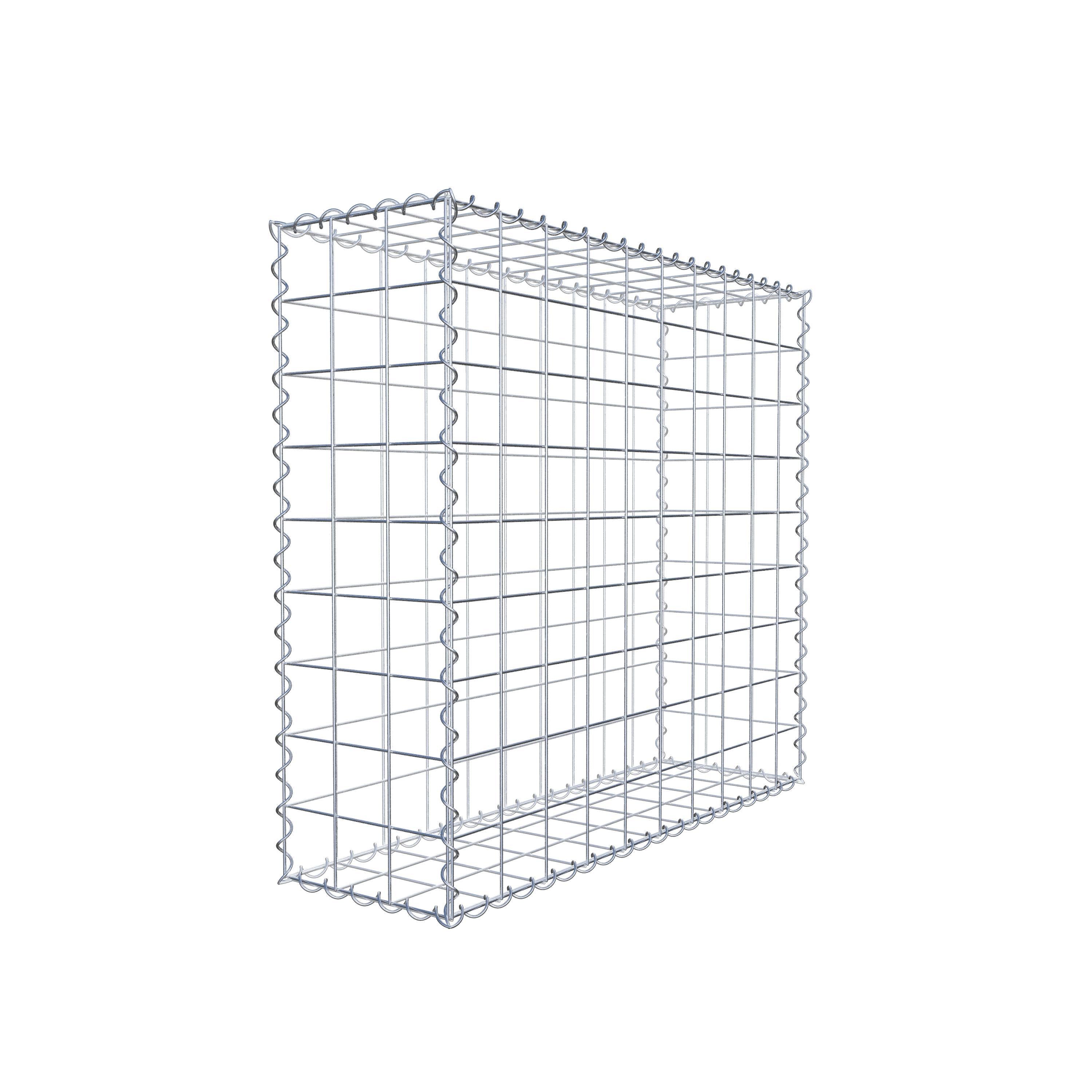 Schanskorf 100 cm x 90 cm x 30 cm (L x H x D), maaswijdte 10 cm x 10 cm, spiraal