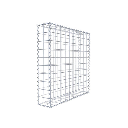 Gabion 100 cm x 100 cm x 20 cm (L x H x D), maskestørrelse 10 cm x 10 cm, spiral