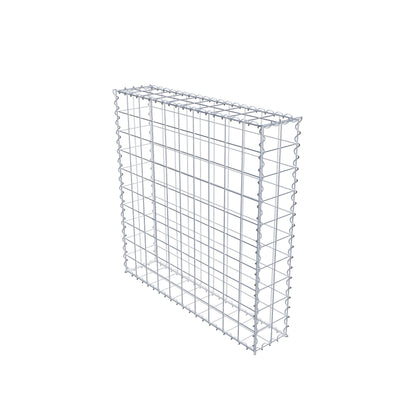 Gabion 100 cm x 100 cm x 20 cm (L x H x D), maskestørrelse 10 cm x 10 cm, spiral