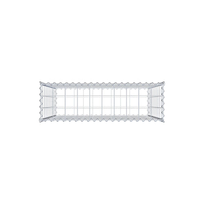 Gabião 100 cm x 100 cm x 30 cm (C x A x P), malhagem 10 cm x 10 cm, espiral