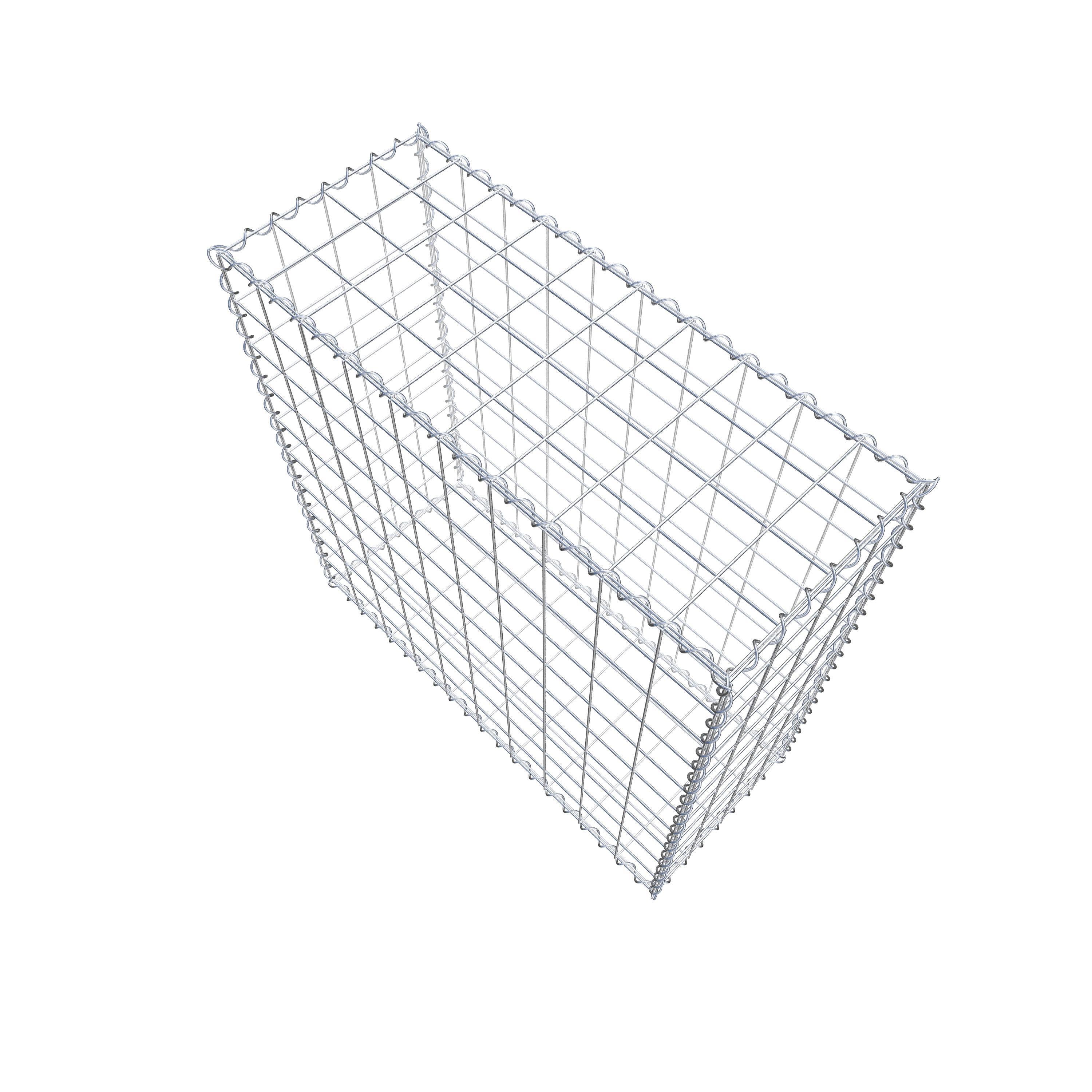 Gabion 100 cm x 100 cm x 40 cm (L x H x D), mesh size 10 cm x 10 cm, spiral