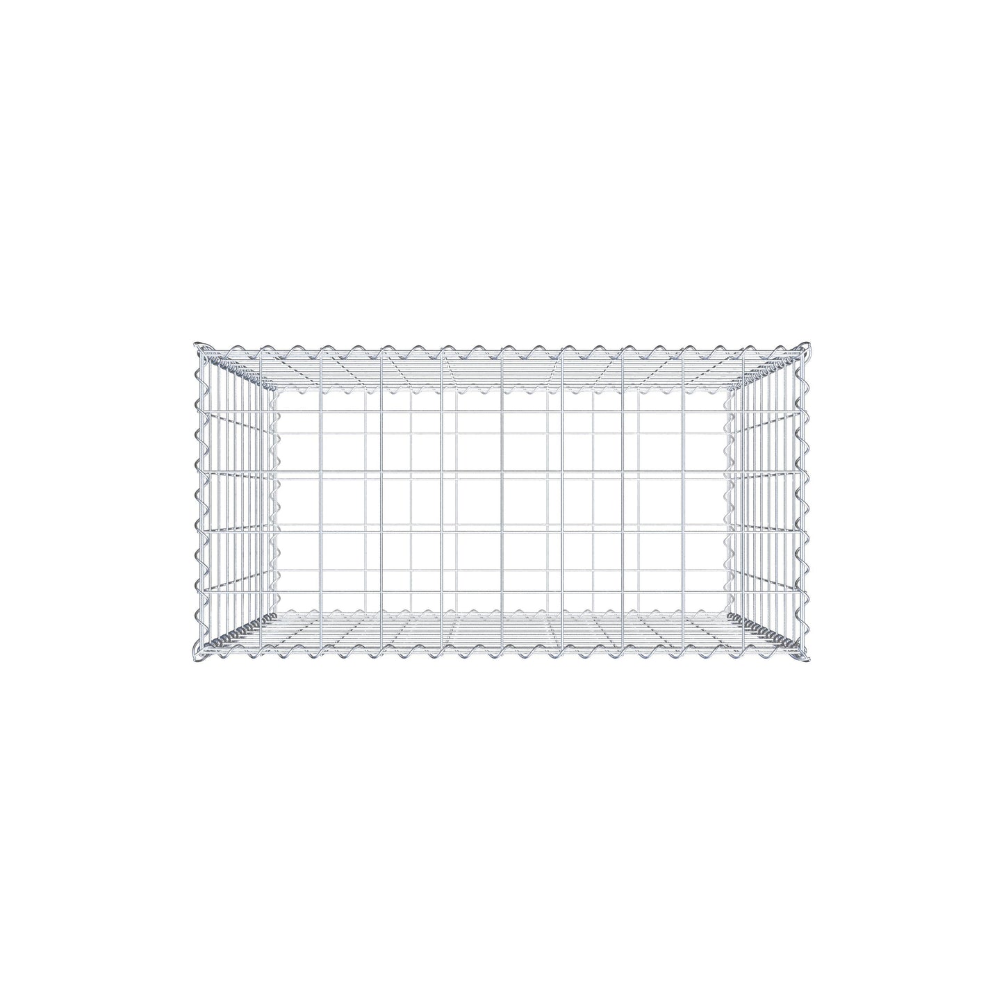 Gabbione 100 cm x 100 cm x 50 cm (L x H x P), maglia 10 cm x 10 cm, spirale