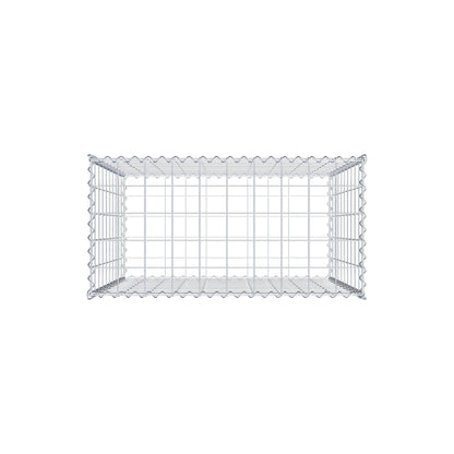 Gabbione 100 cm x 100 cm x 50 cm (L x H x P), maglia 10 cm x 10 cm, spirale