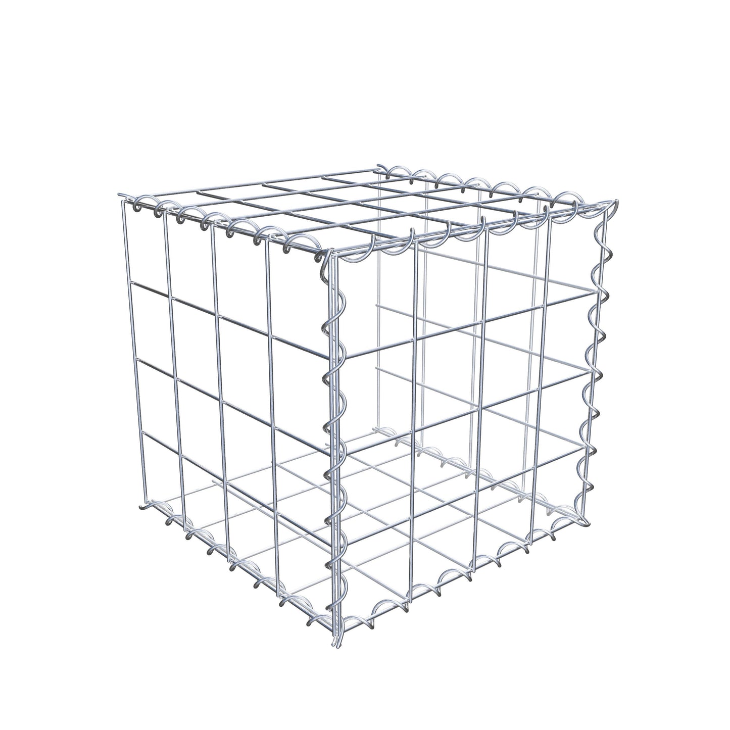 Gabion rapporté type 2 40 cm x 40 cm x 40 cm (L x H x P), mailles 10 cm x 10 cm, spirale