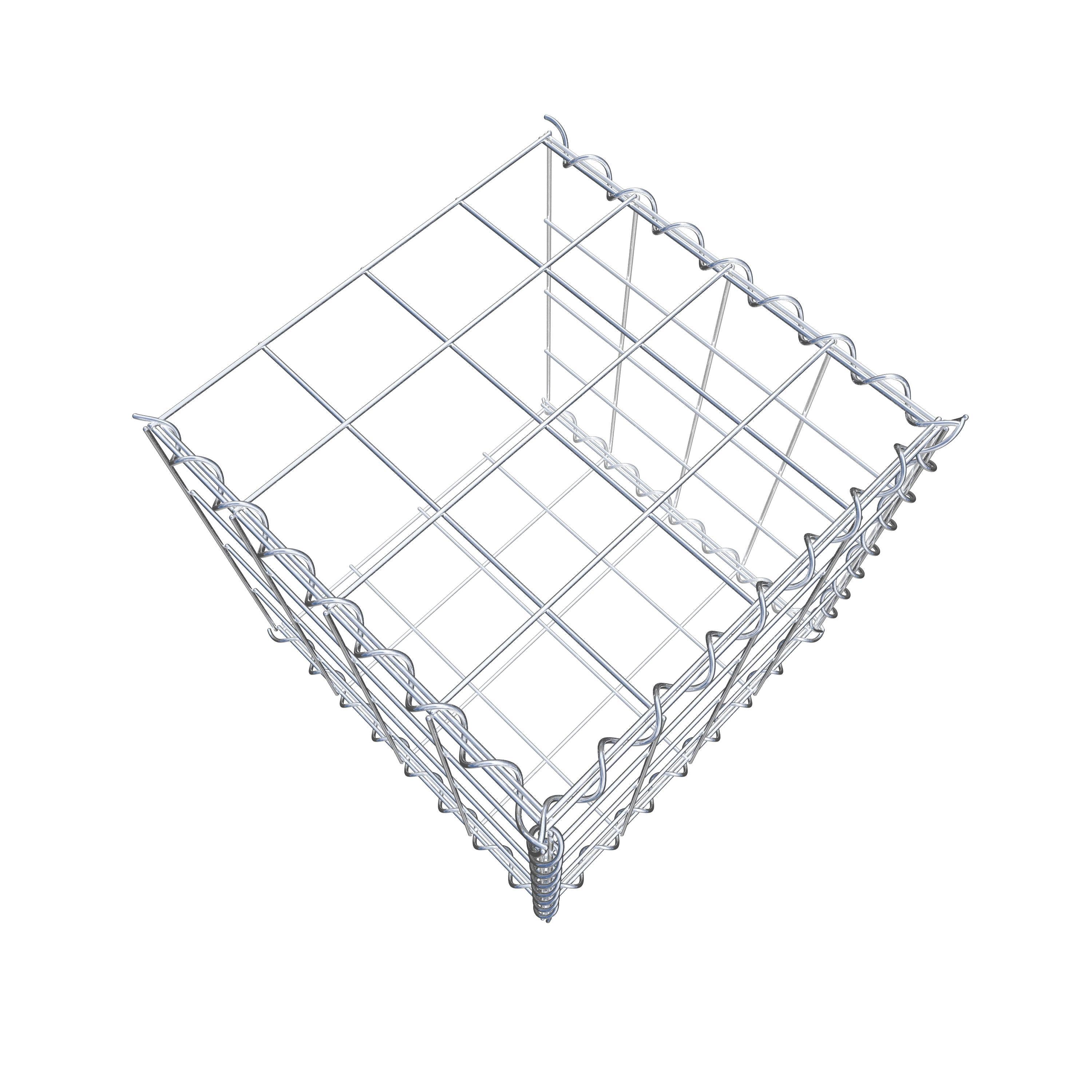 Gabião tipo 2 40 cm x 40 cm x 40 cm (C x A x P), malhagem 10 cm x 10 cm, espiral