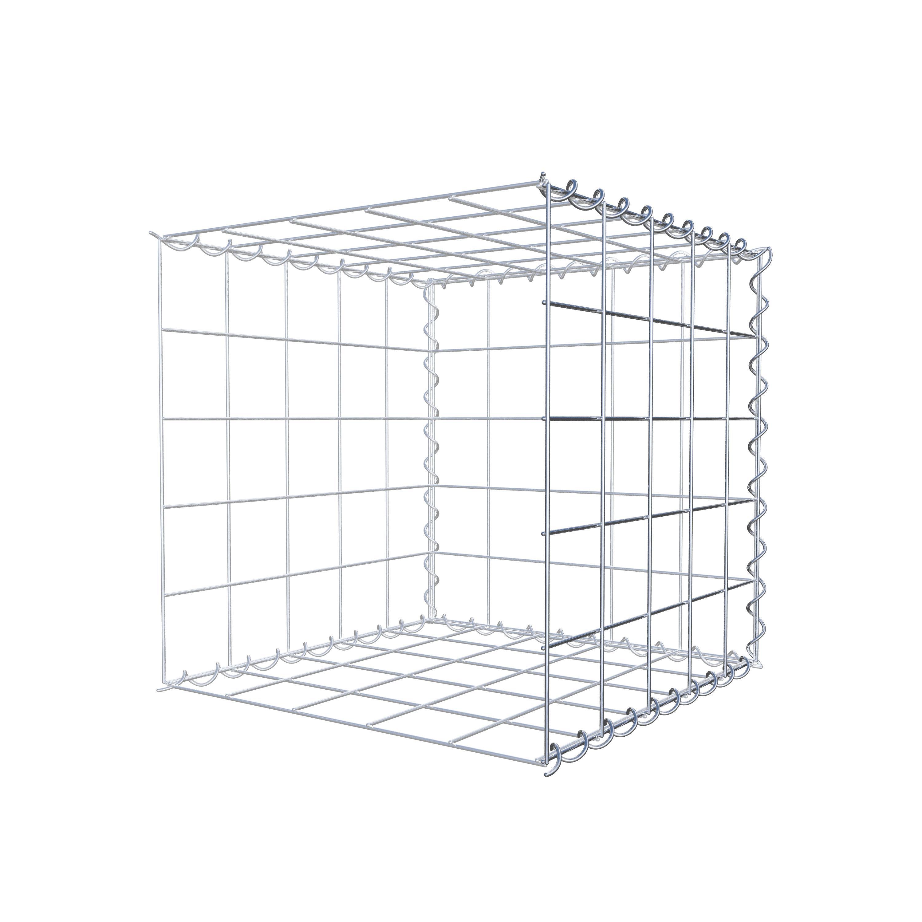 Anbaugabione Typ 2 50 cm x 50 cm x 50 cm (L x H x T), Maschenweite 10 cm x 10 cm, Spirale