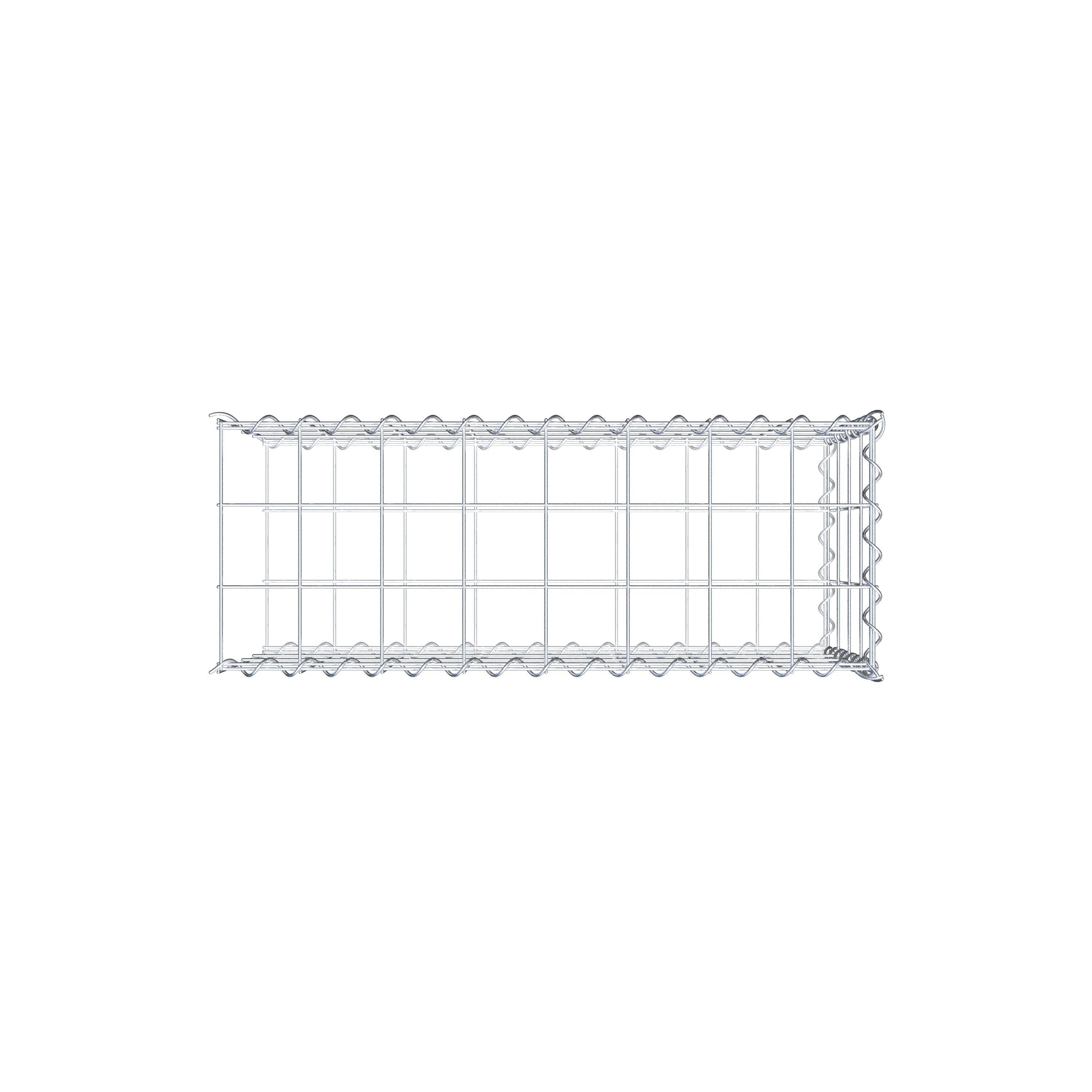 Gabião tipo 2 80 cm x 40 cm x 30 cm (C x A x P), malhagem 10 cm x 10 cm, espiral