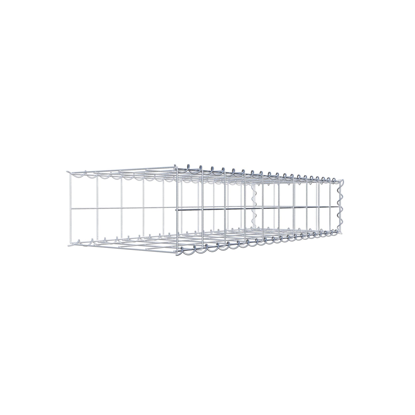 Gabion rapporté type 2 100 cm x 20 cm x 40 cm (L x H x P), mailles 10 cm x 10 cm, spirale