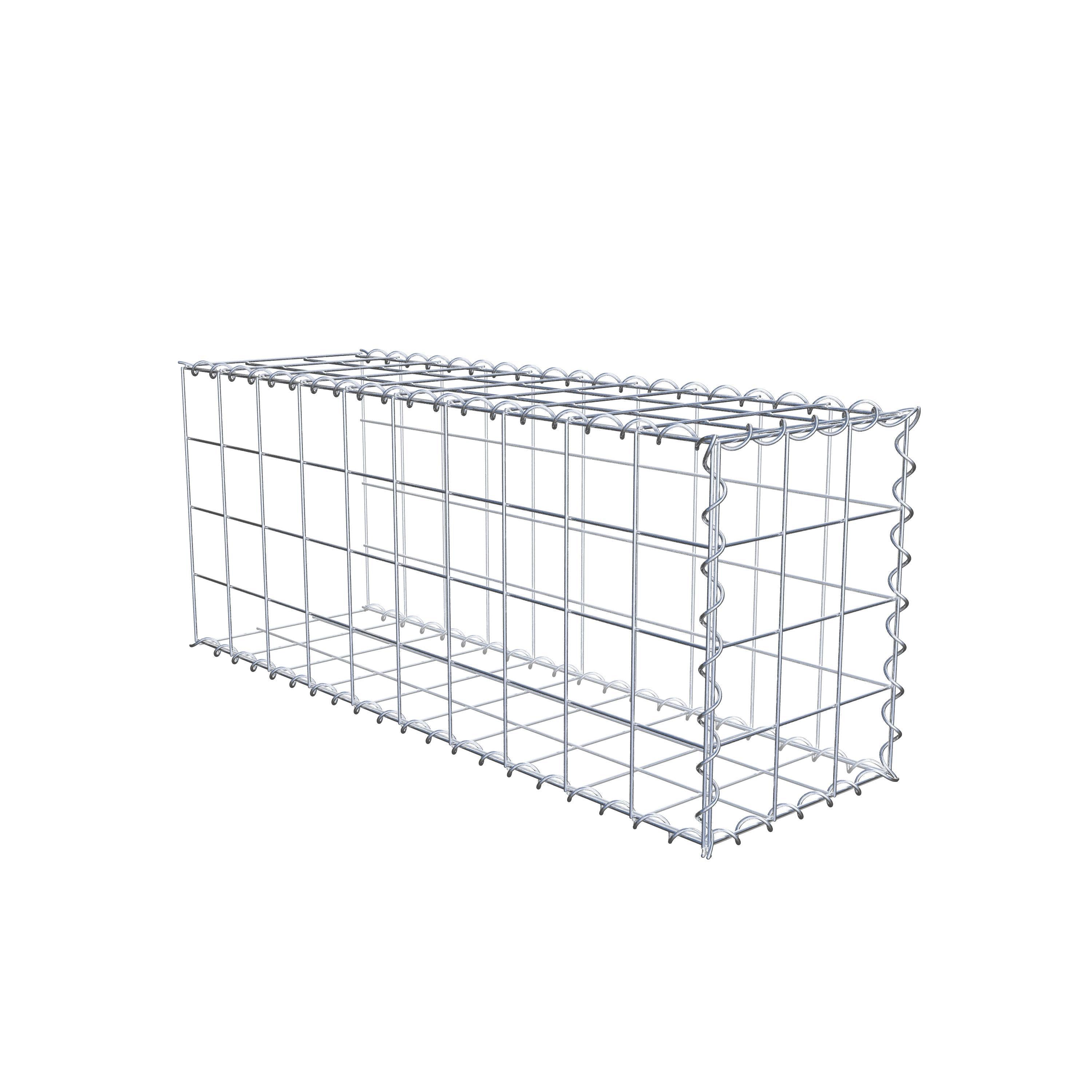 Opvokset gabion type 2 100 cm x 40 cm x 30 cm (L x H x D), maskestørrelse 10 cm x 10 cm, spiral