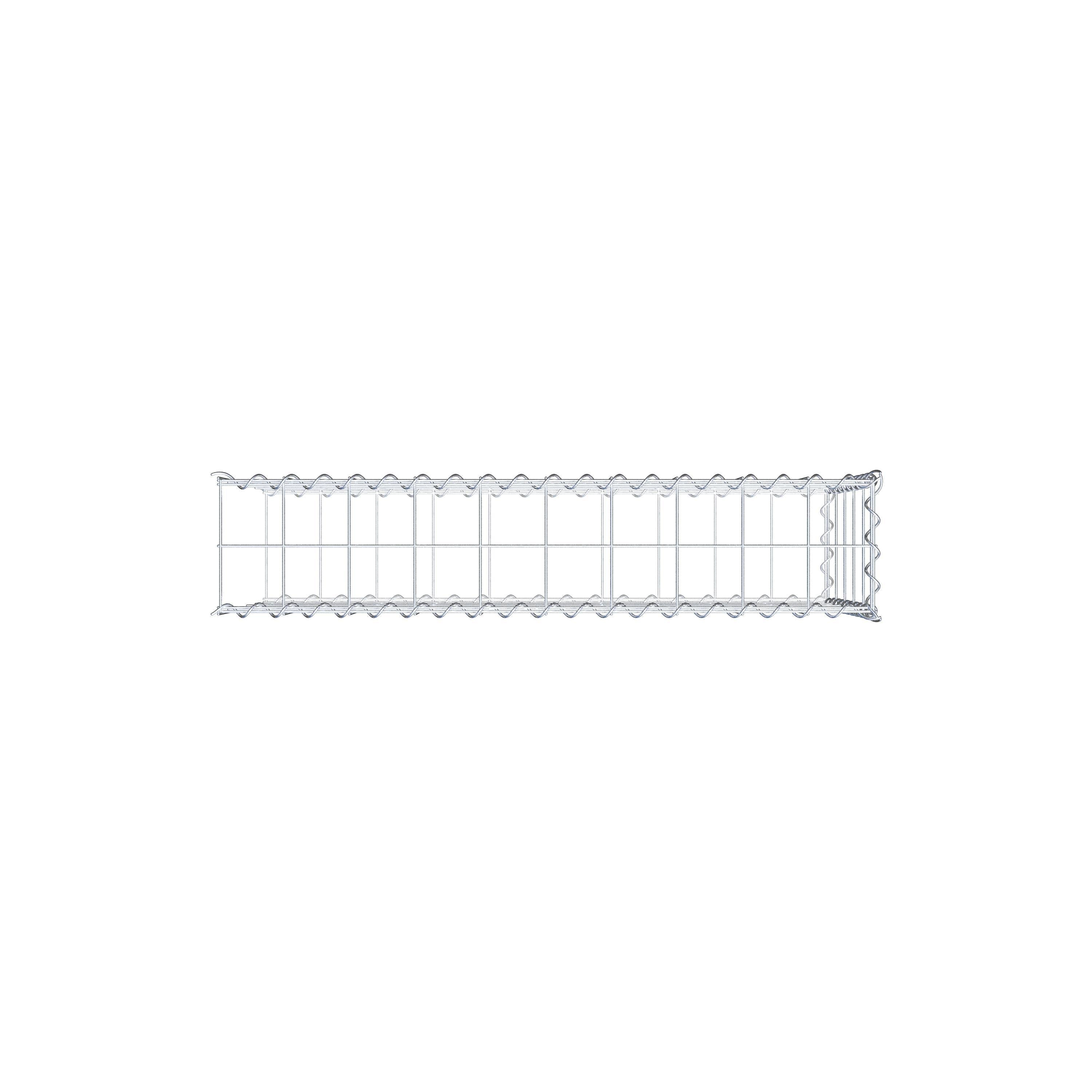 Anbaugabione Typ 2 100 cm x 50 cm x 20 cm (L x H x T), Maschenweite 10 cm x 10 cm, Spirale