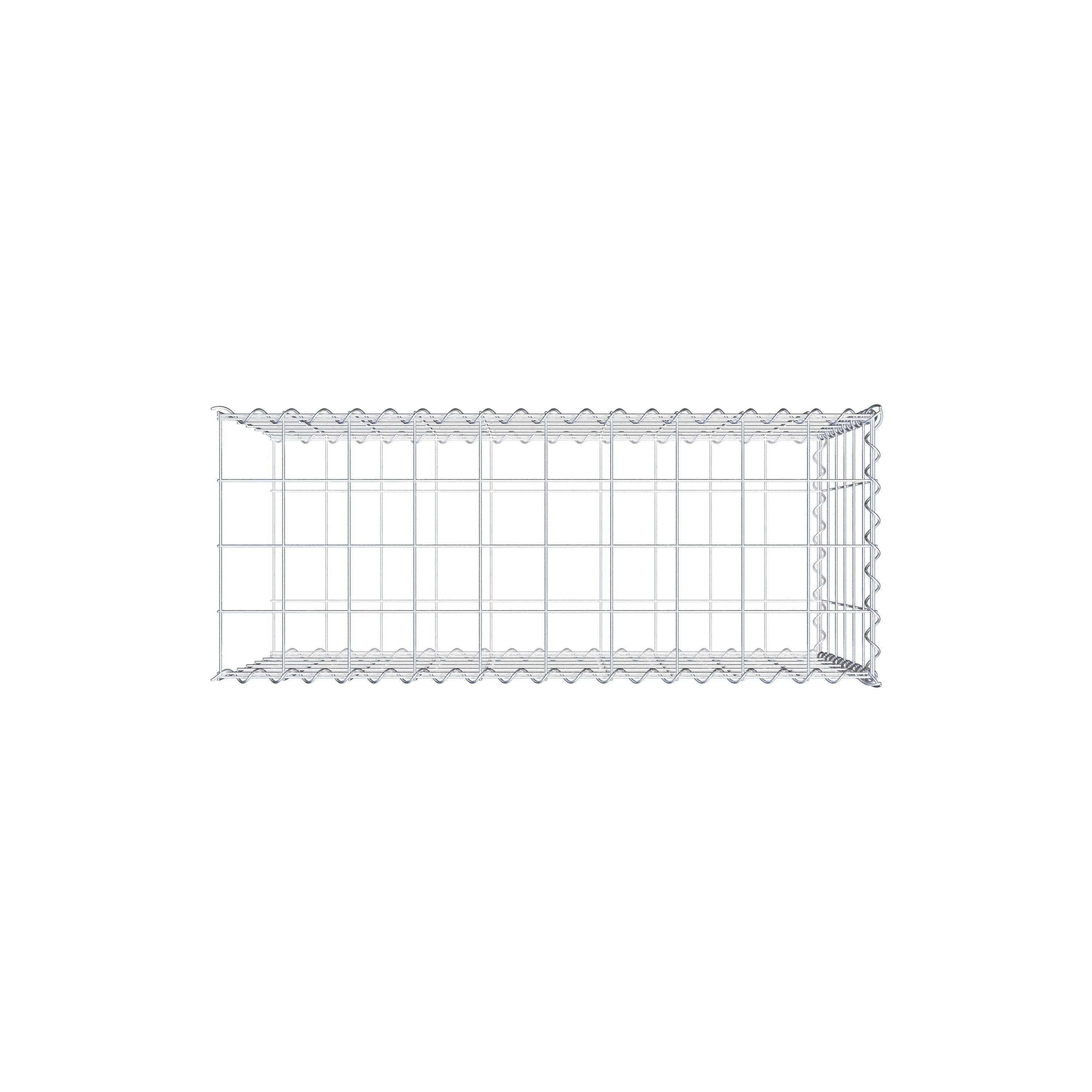 Gabião tipo 2 100 cm x 60 cm x 40 cm (C x A x P), malhagem 10 cm x 10 cm, espiral