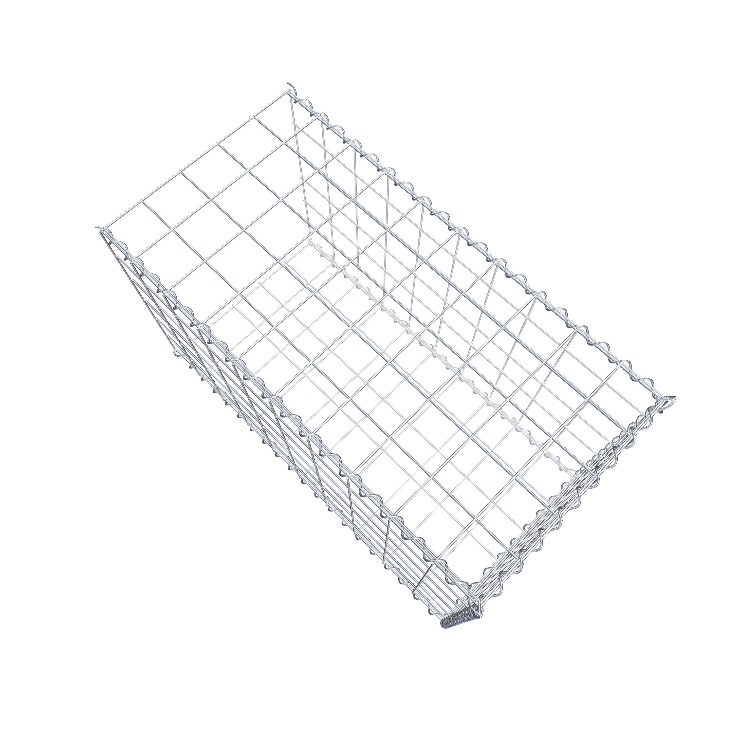 Gabion rapporté type 2 100 cm x 60 cm x 50 cm (L x H x P), mailles 10 cm x 10 cm, spirale