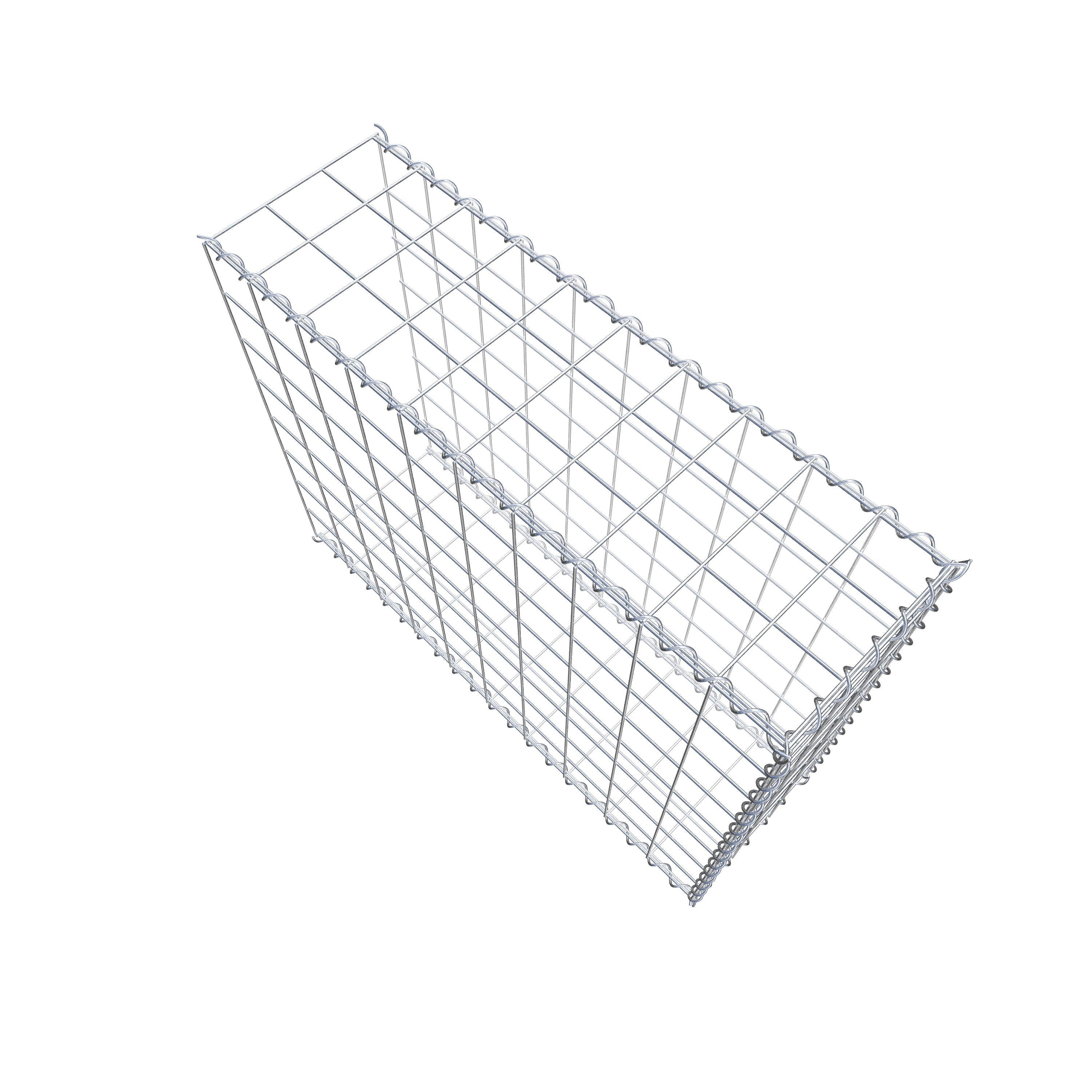 Grown-on gabion type 2 100 cm x 80 cm x 30 cm (L x H x D), mesh size 10 cm x 10 cm, spiral