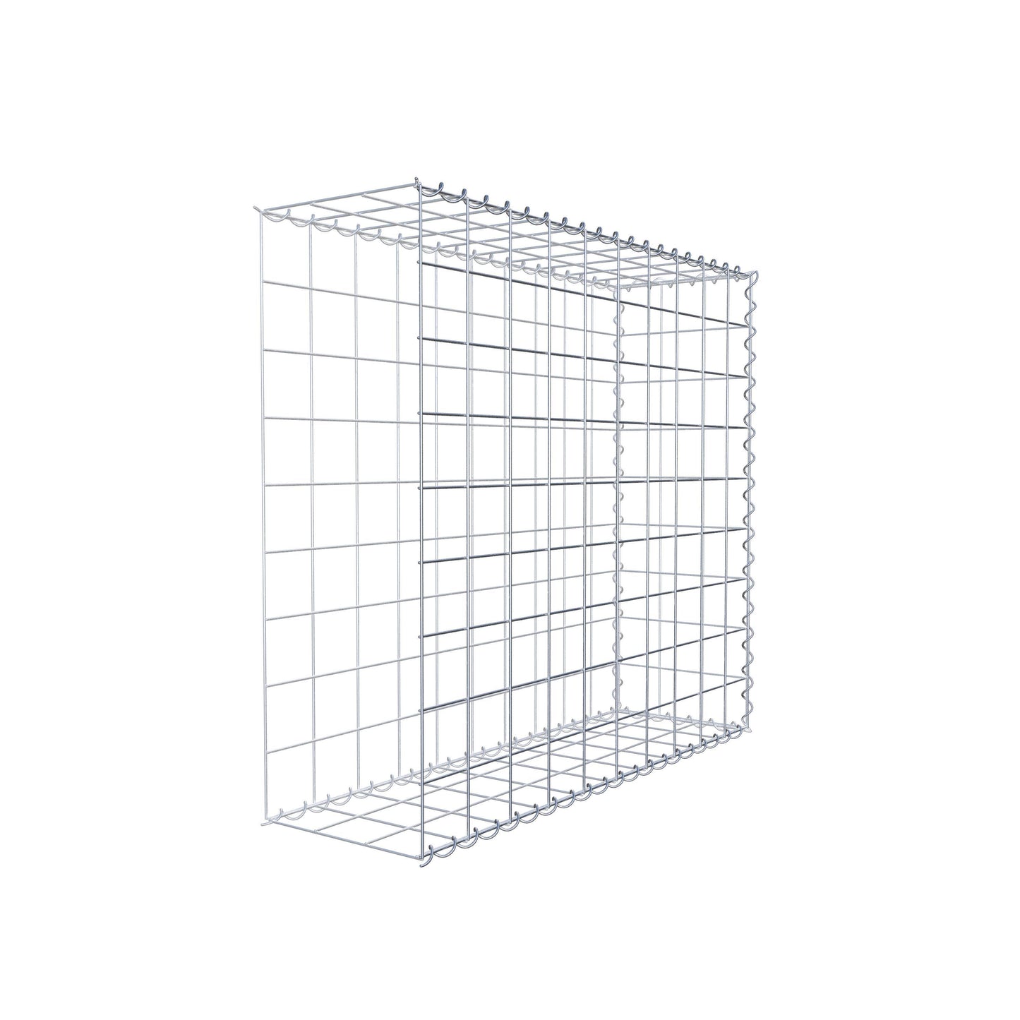Gabion rapporté type 2 100 cm x 90 cm x 30 cm (L x H x P), mailles 10 cm x 10 cm, spirale