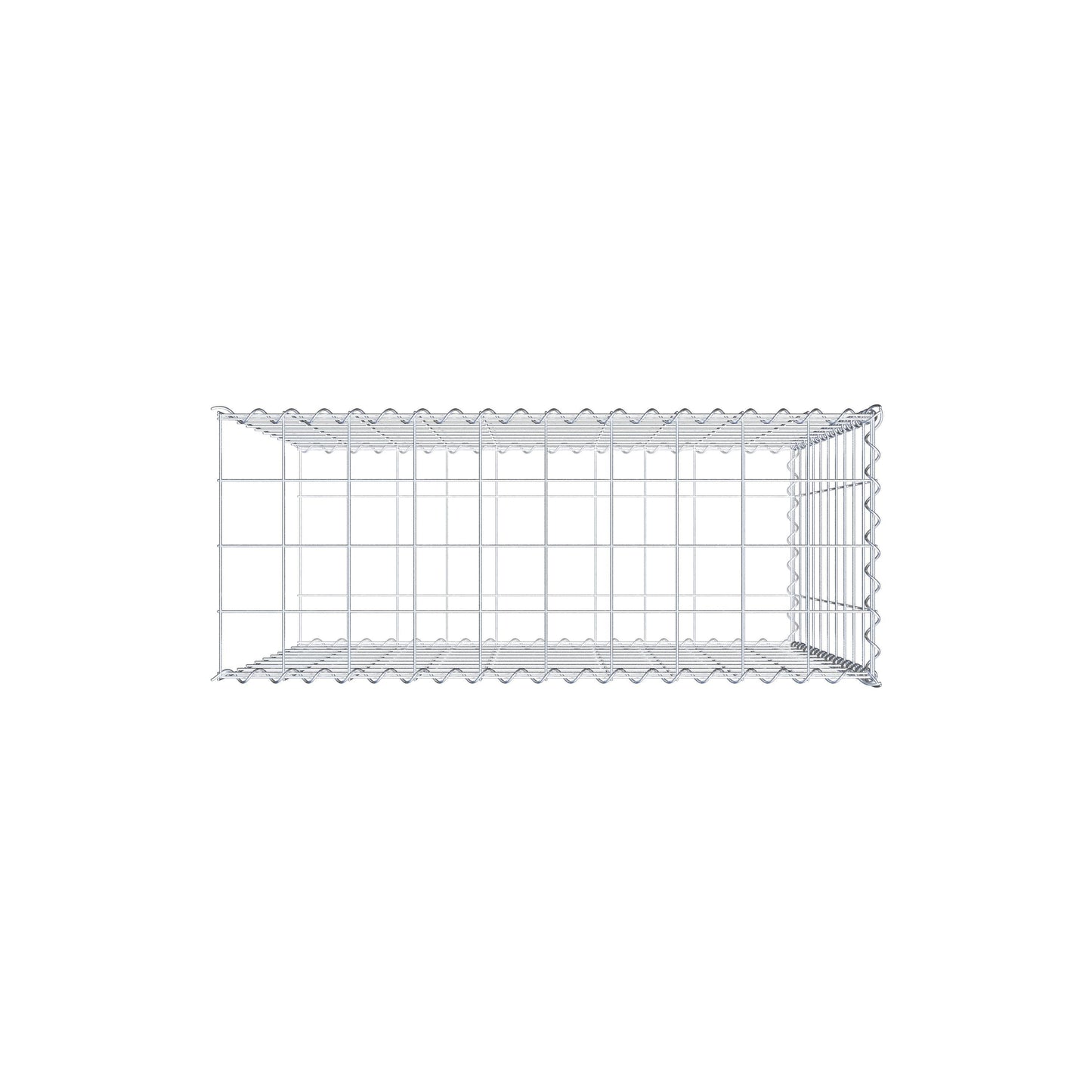 Gabbione aggiuntivo tipo 2 100 cm x 100 cm x 40 cm (L x H x P), dimensione maglia 10 cm x 10 cm, a spirale