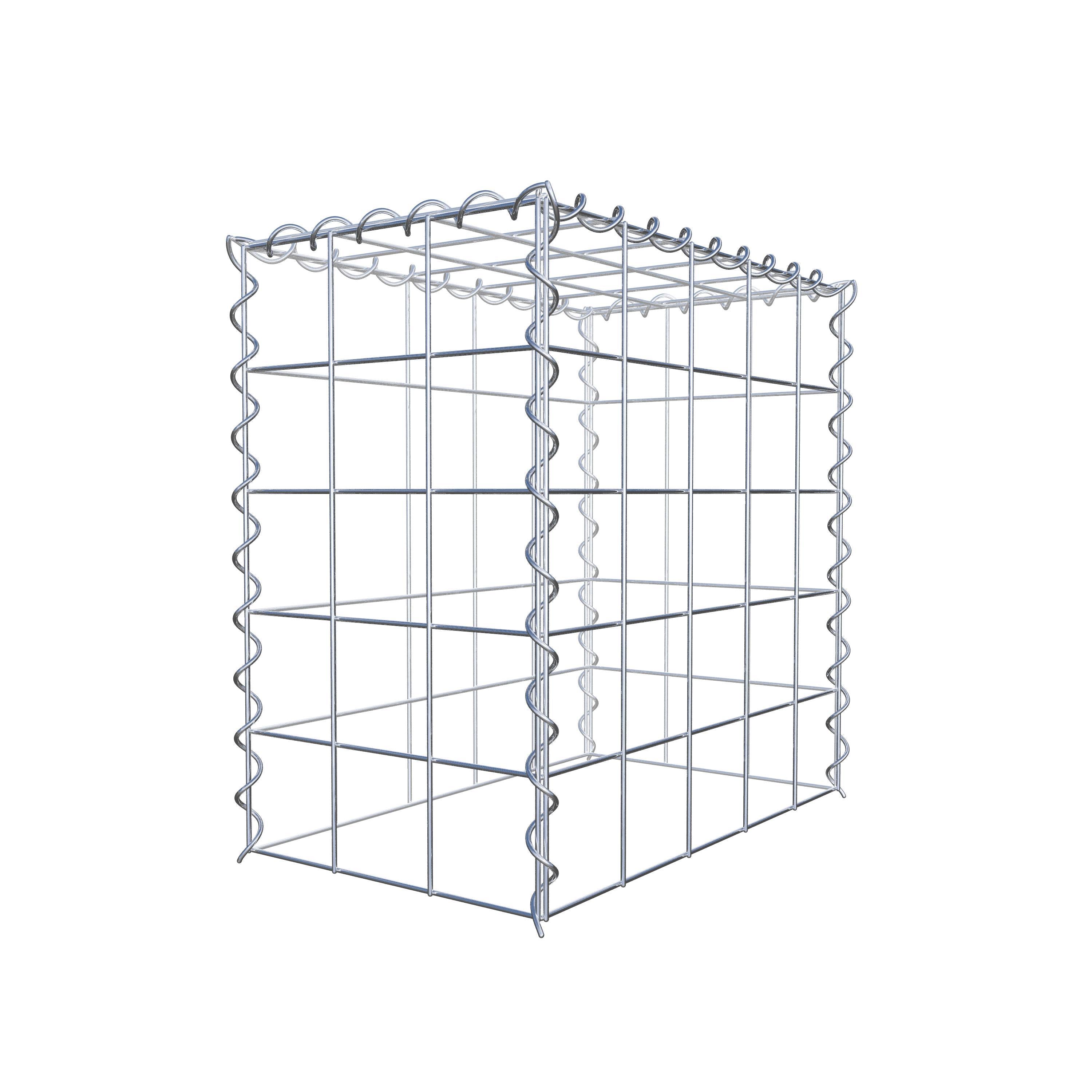 Opvokset gabion type 3 50 cm x 50 cm x 30 cm (L x H x D), maskestørrelse 10 cm x 10 cm, spiral