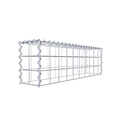 Aangegroeide schanskorf type 3 100 cm x 30 cm x 20 cm (L x H x D), maaswijdte 10 cm x 10 cm, spiraal
