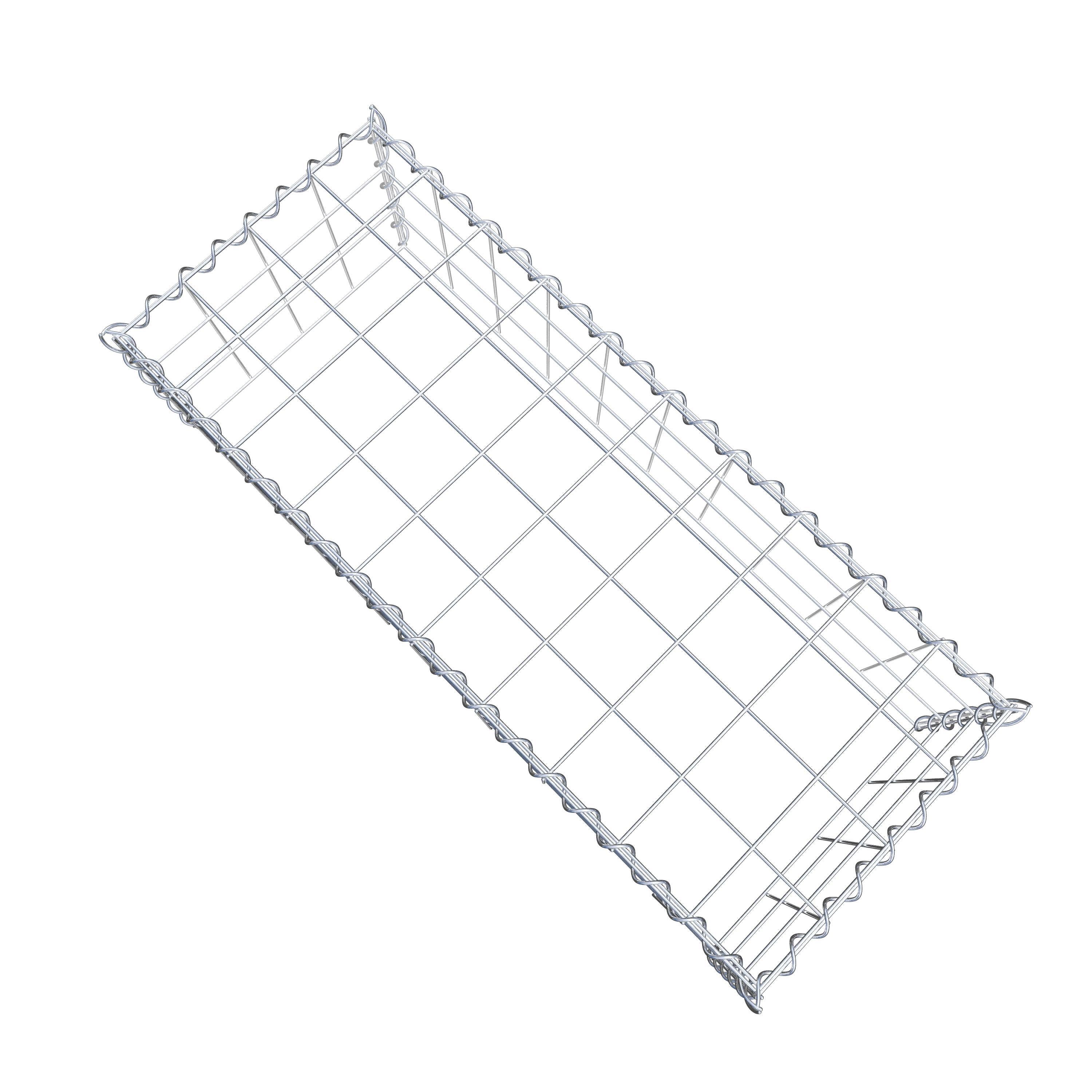 Opvokset gabion type 3 100 cm x 30 cm x 40 cm (L x H x D), maskestørrelse 10 cm x 10 cm, spiral