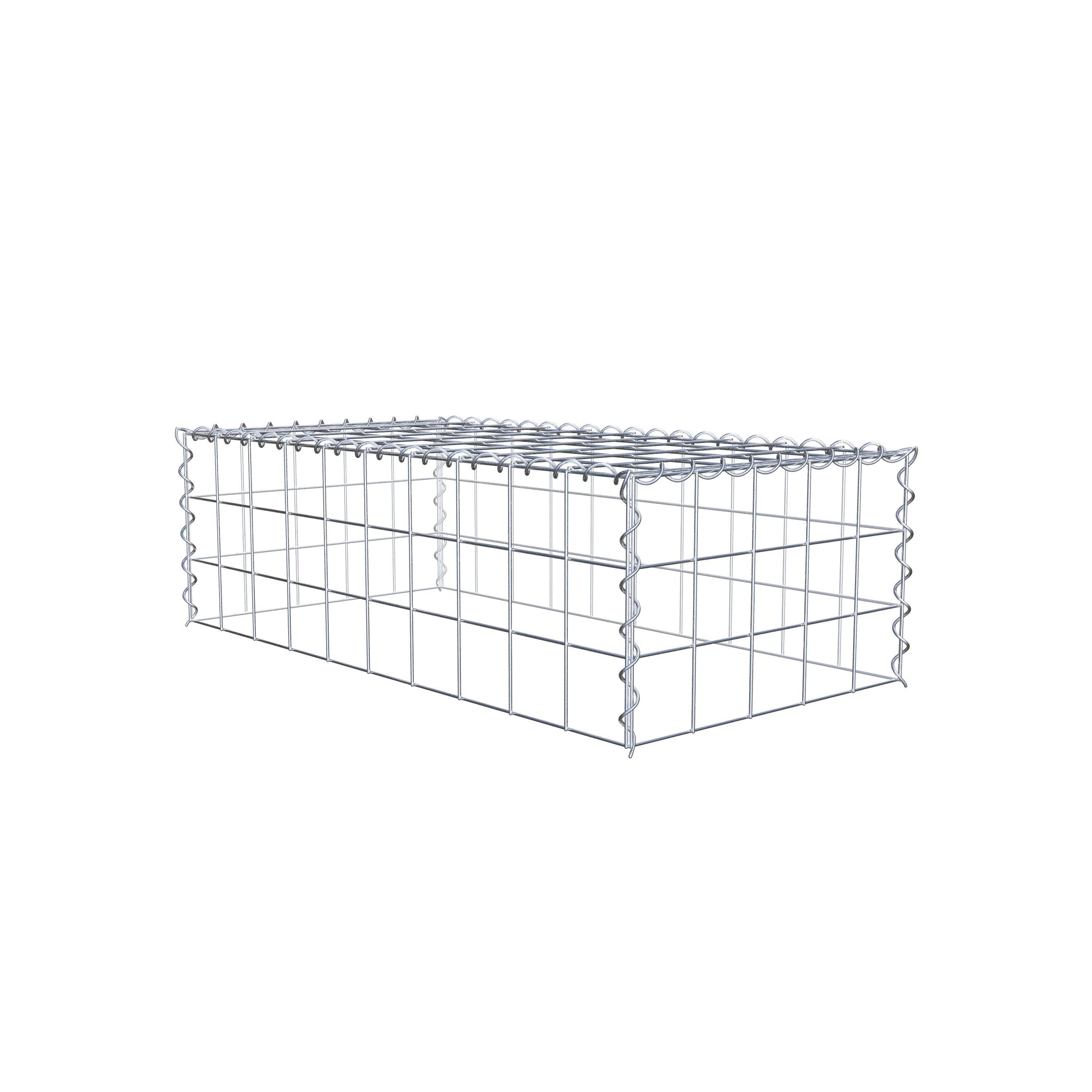 Grown-on gabion type 3 100 cm x 30 cm x 50 cm (L x H x D), mesh size 10 cm x 10 cm, spiral