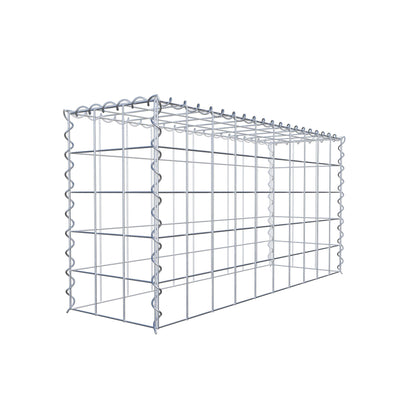 Påväxt gabion typ 3 100 cm x 50 cm x 30 cm (L x H x D), maskstorlek 10 cm x 10 cm, spiral