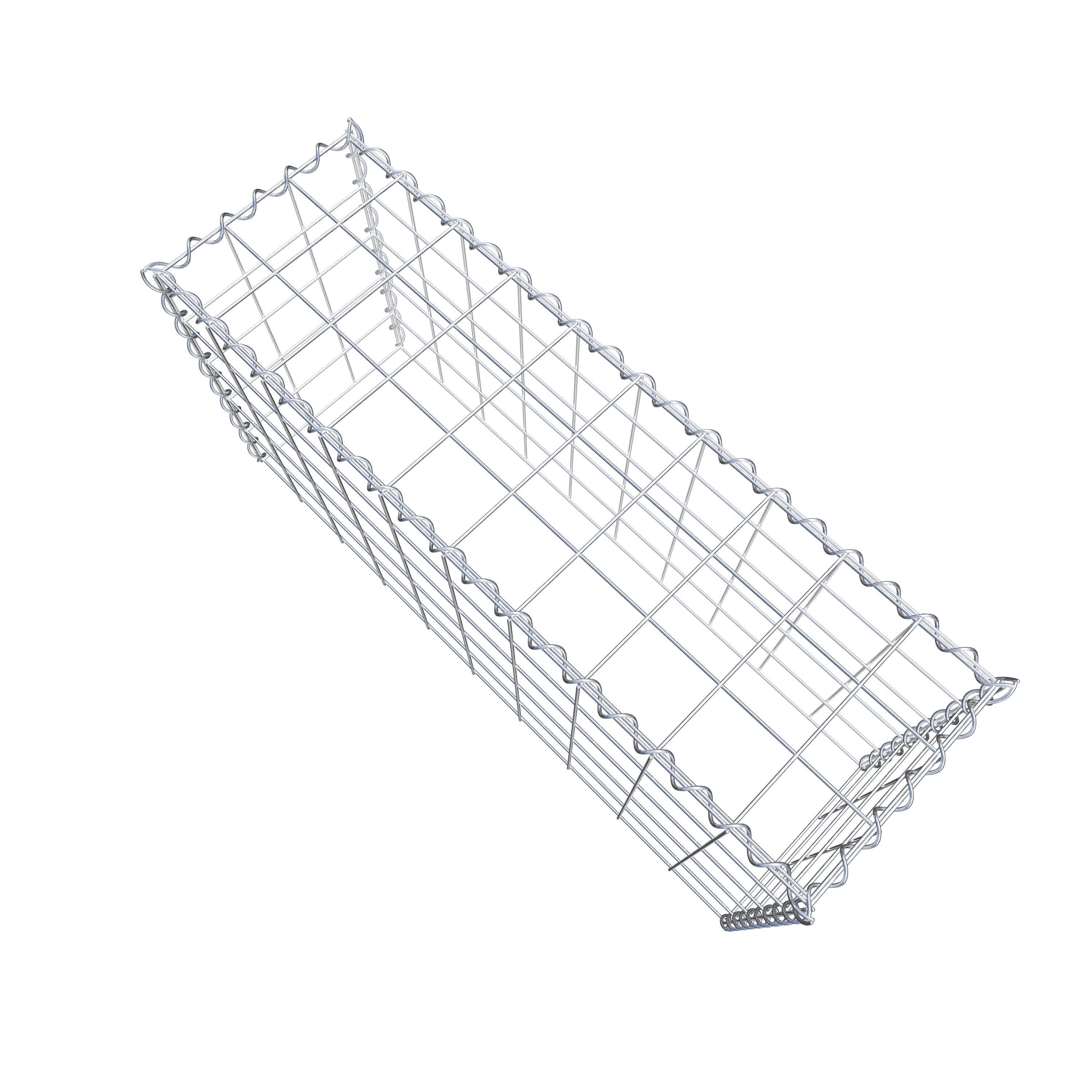 Påväxt gabion typ 3 100 cm x 50 cm x 30 cm (L x H x D), maskstorlek 10 cm x 10 cm, spiral