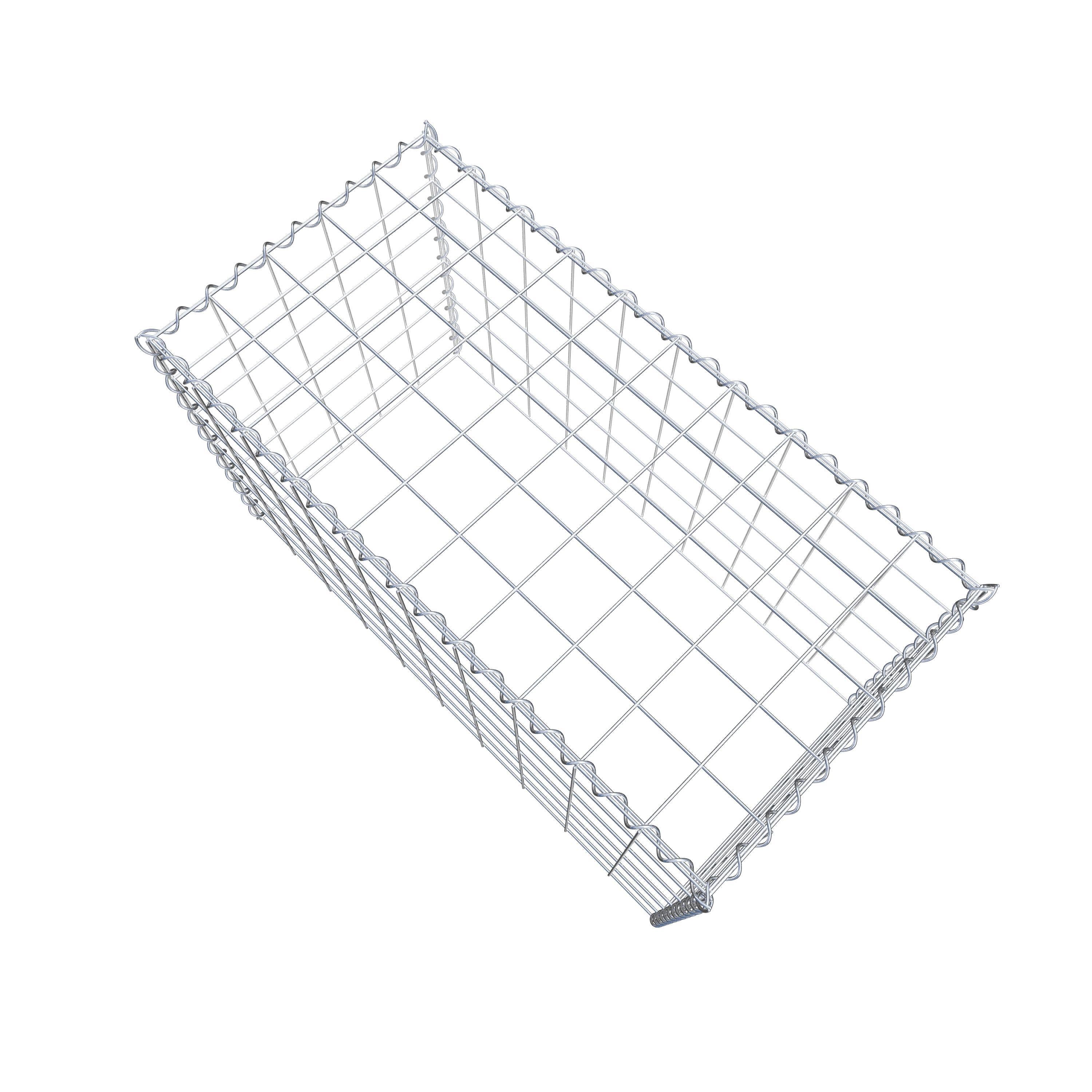 Opvokset gabion type 3 100 cm x 60 cm x 50 cm (L x H x D), maskestørrelse 10 cm x 10 cm, spiral