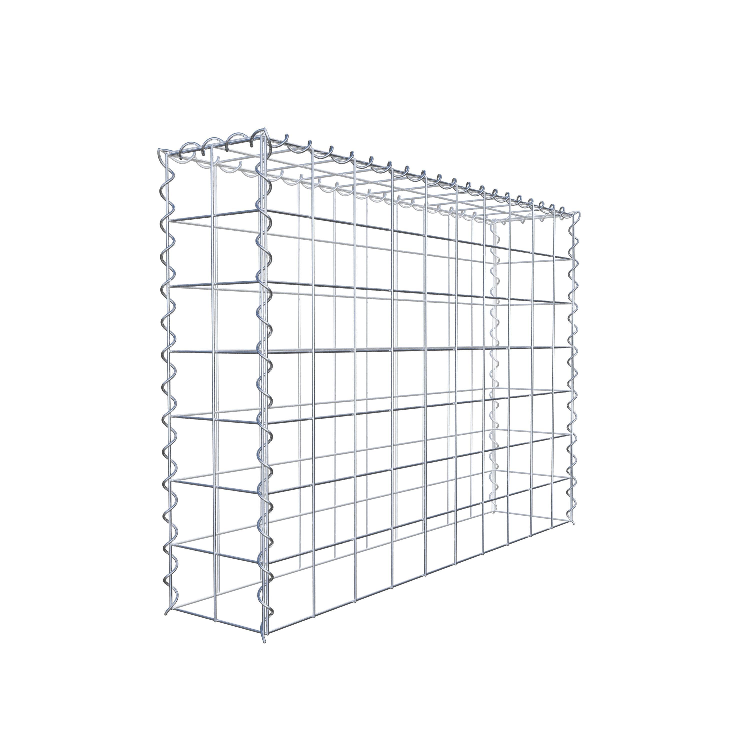 Gabião Tipo 3 100 cm x 70 cm x 20 cm (C x A x P), malhagem 10 cm x 10 cm, espiral