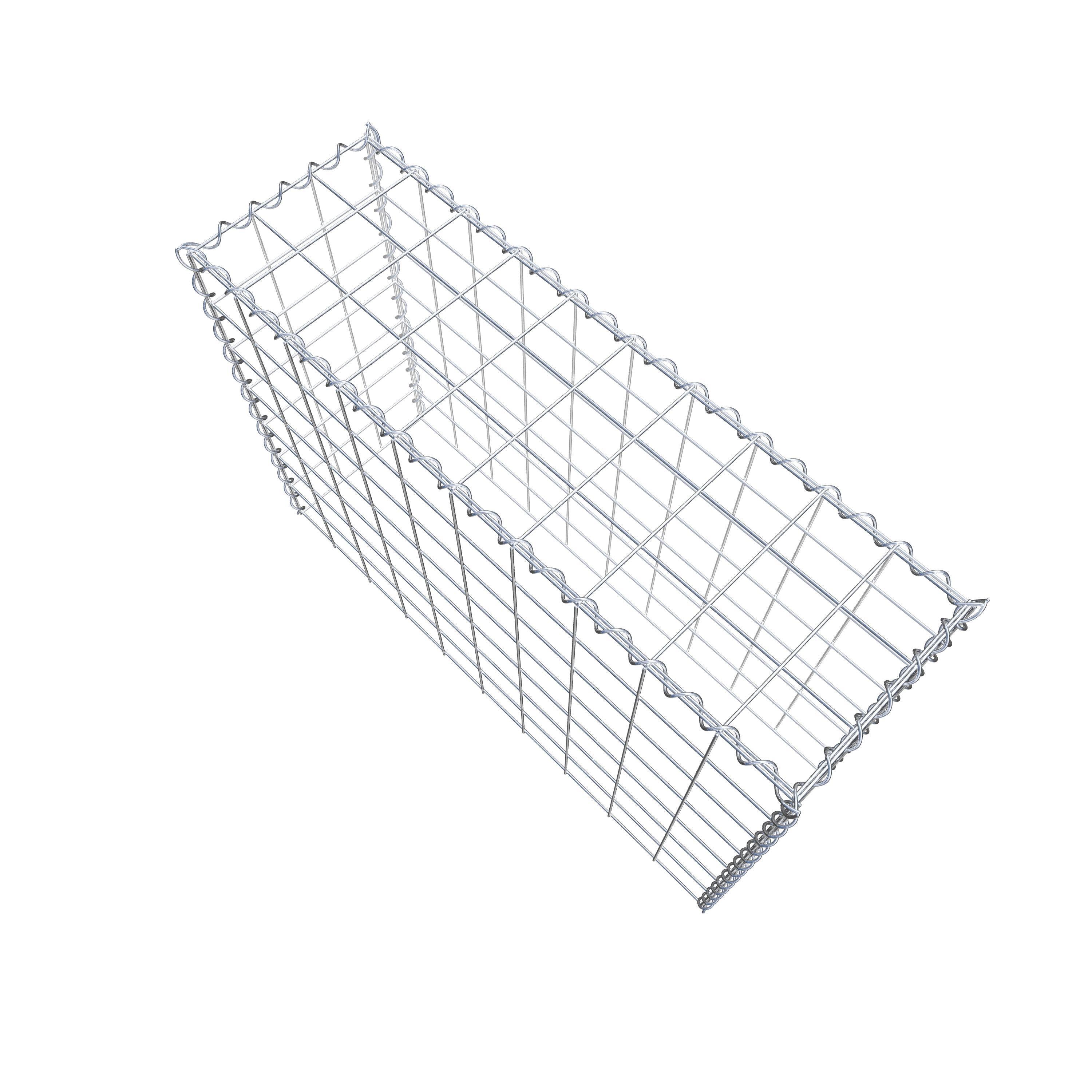 Opvokset gabion type 3 100 cm x 70 cm x 30 cm (L x H x D), maskestørrelse 10 cm x 10 cm, spiral