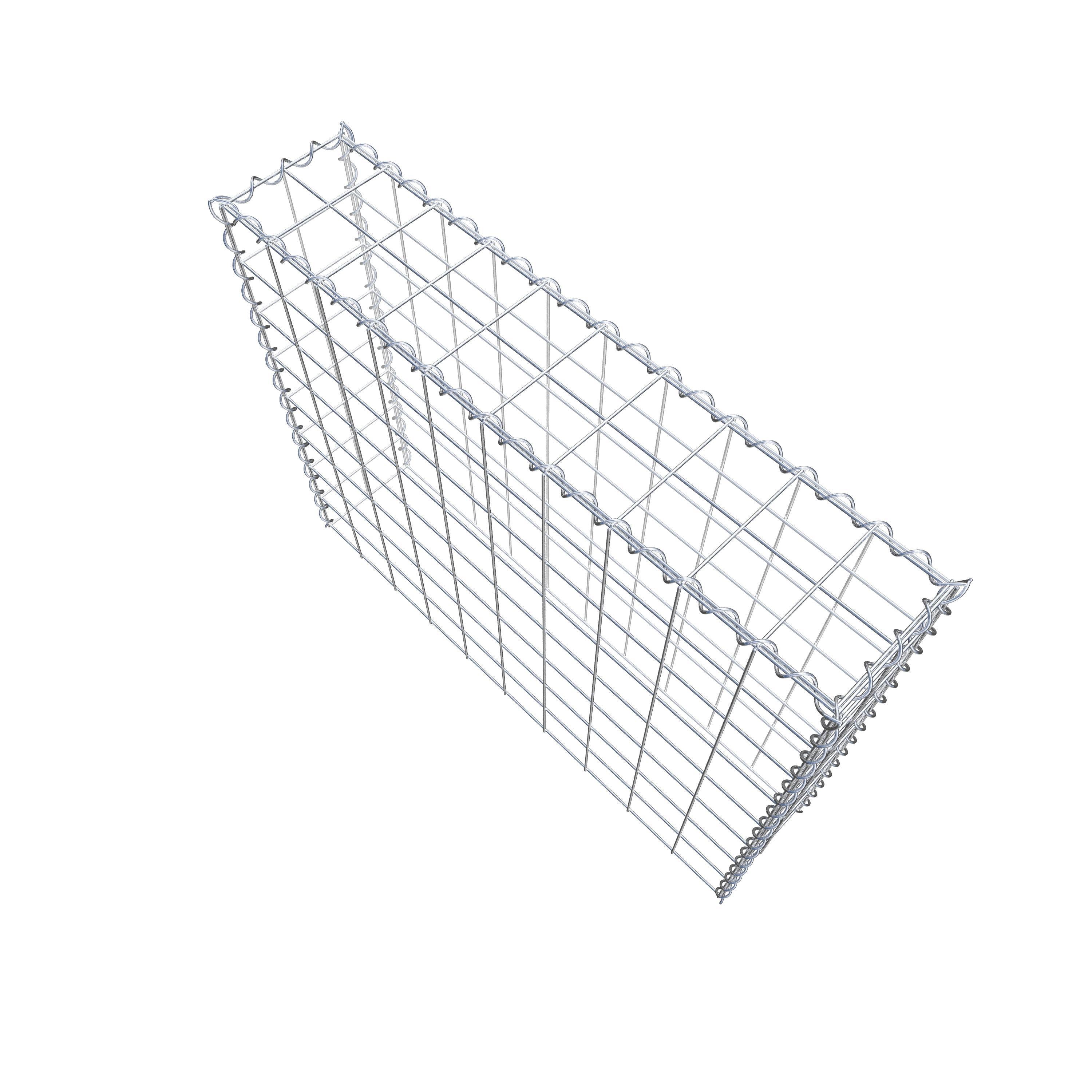 Opvokset gabion type 3 100 cm x 80 cm x 20 cm (L x H x D), maskestørrelse 10 cm x 10 cm, spiral