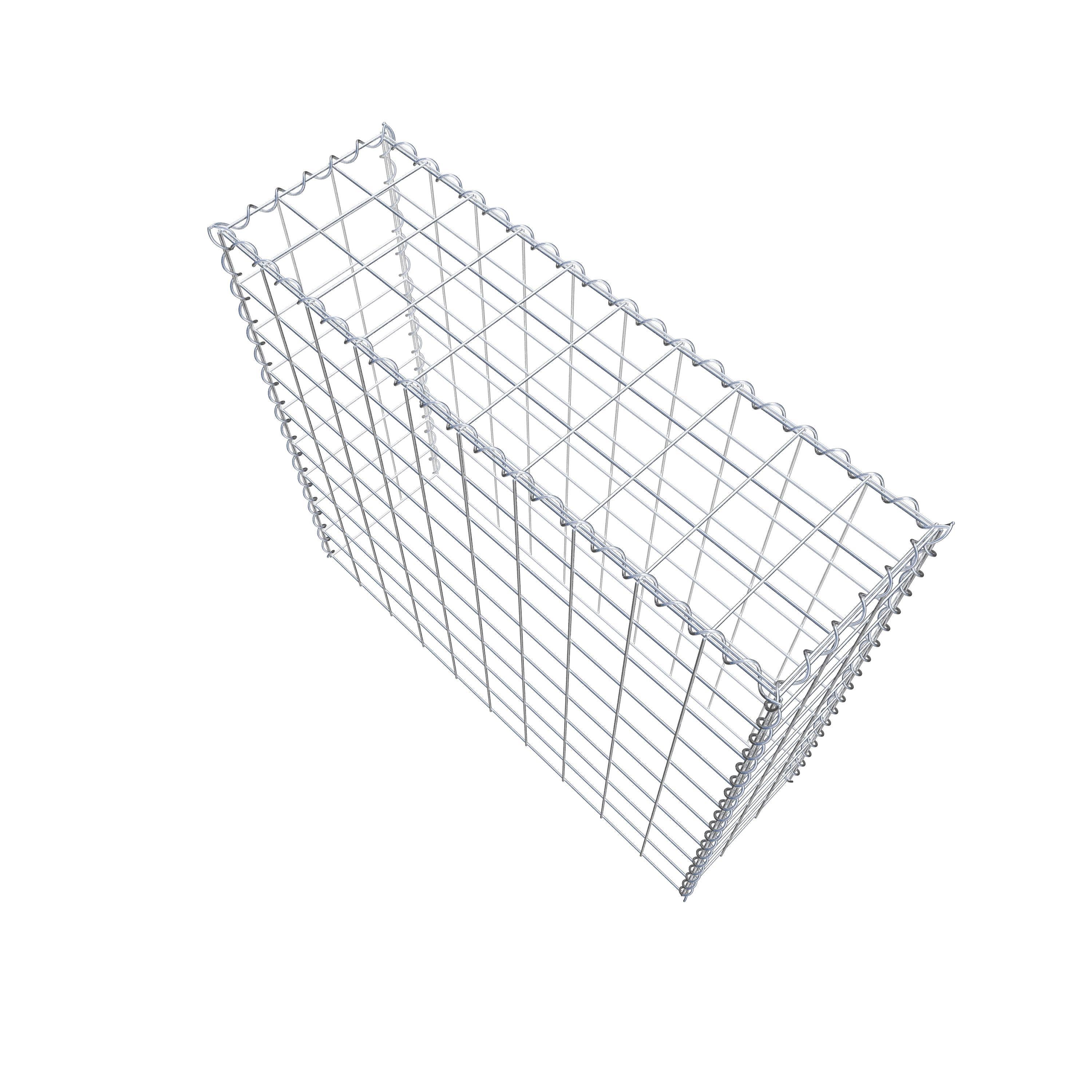 Opvokset gabion type 3 100 cm x 90 cm x 30 cm (L x H x D), maskestørrelse 10 cm x 10 cm, spiral