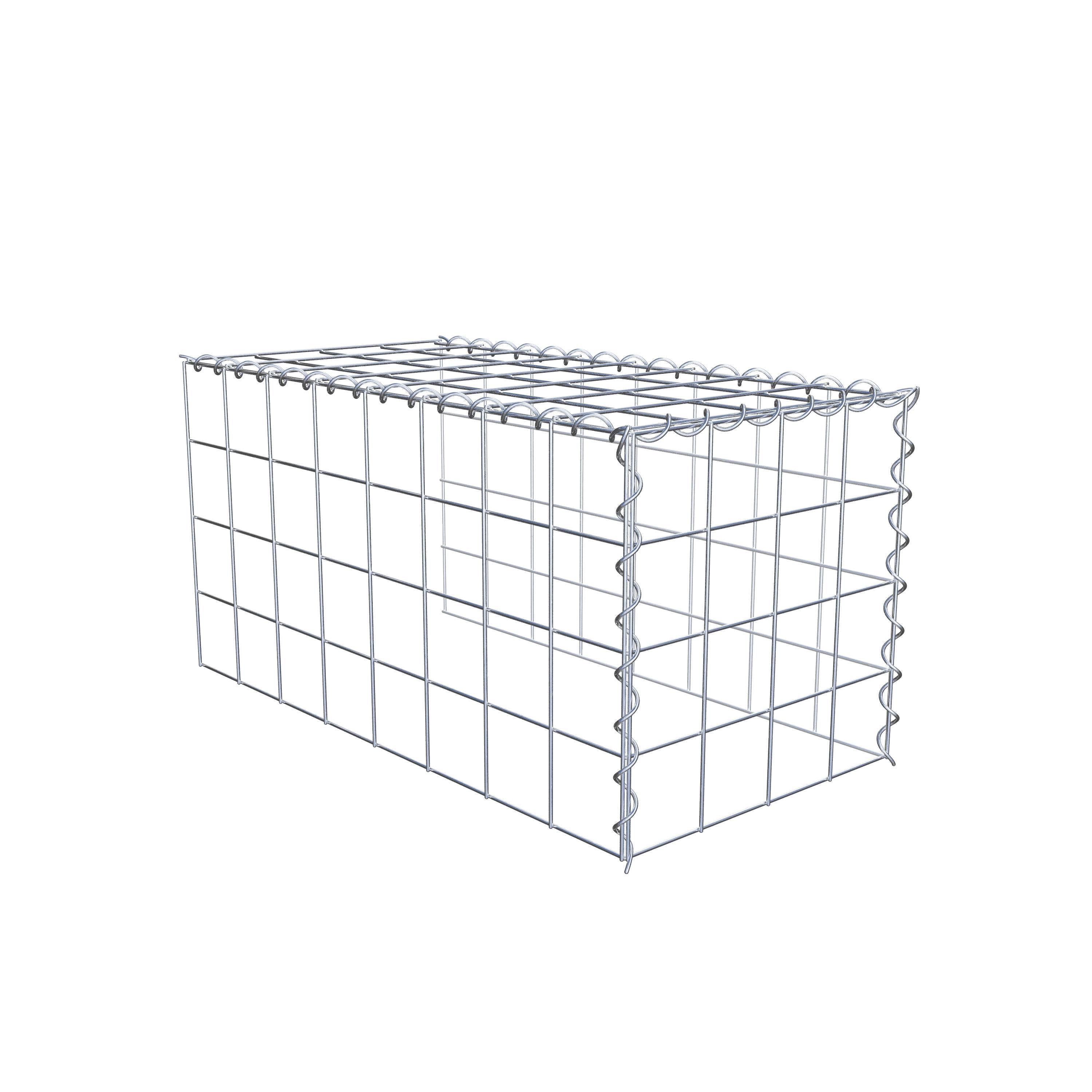 Opvokset gabion type 4 80 cm x 40 cm x 40 cm (L x H x D), maskestørrelse 10 cm x 10 cm, spiral