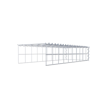 Opvokset gabion type 4 100 cm x 20 cm x 40 cm (L x H x D), maskestørrelse 10 cm x 10 cm, spiral