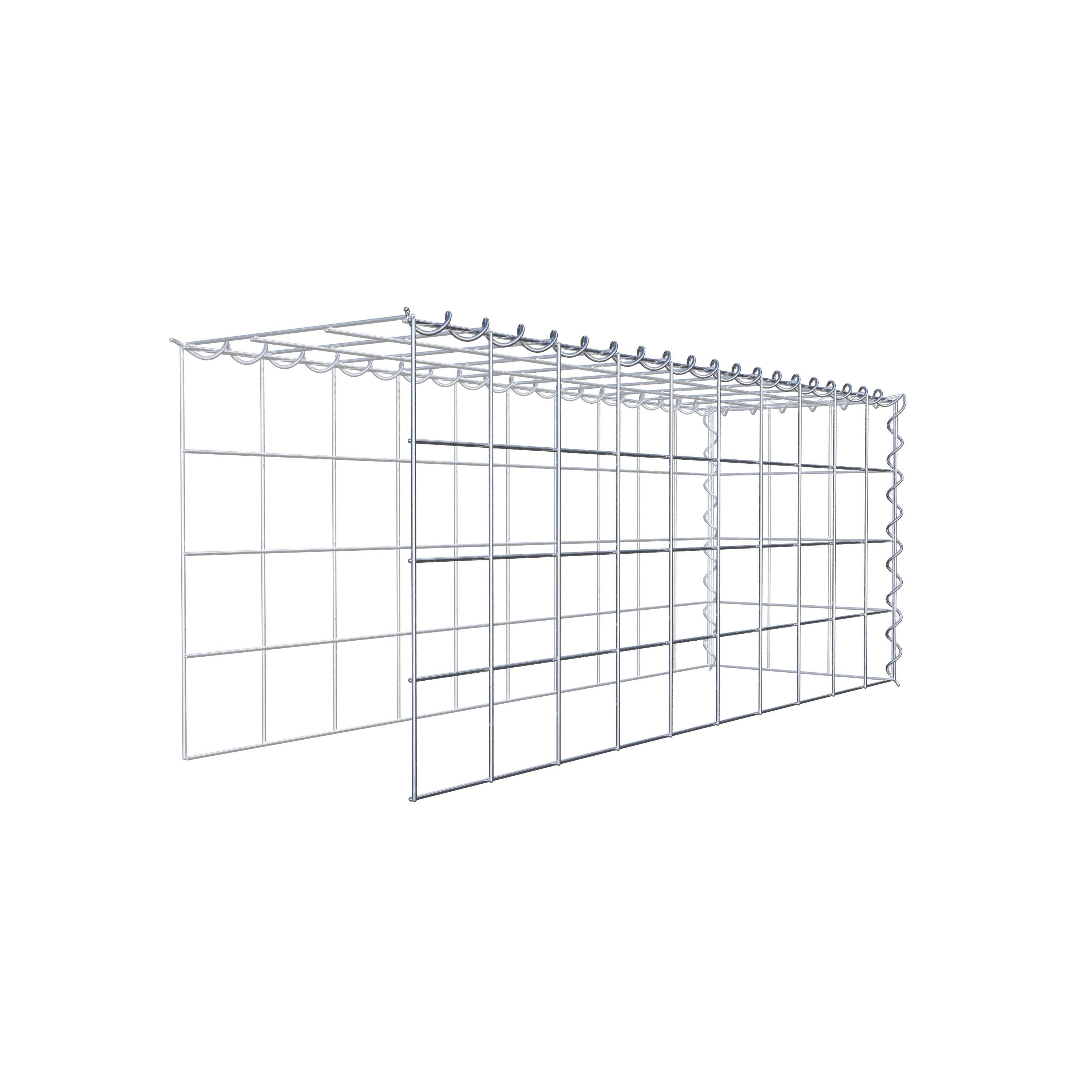 Aangegroeide schanskorf type 4 100 cm x 40 cm x 30 cm (L x H x D), maaswijdte 10 cm x 10 cm, spiraal