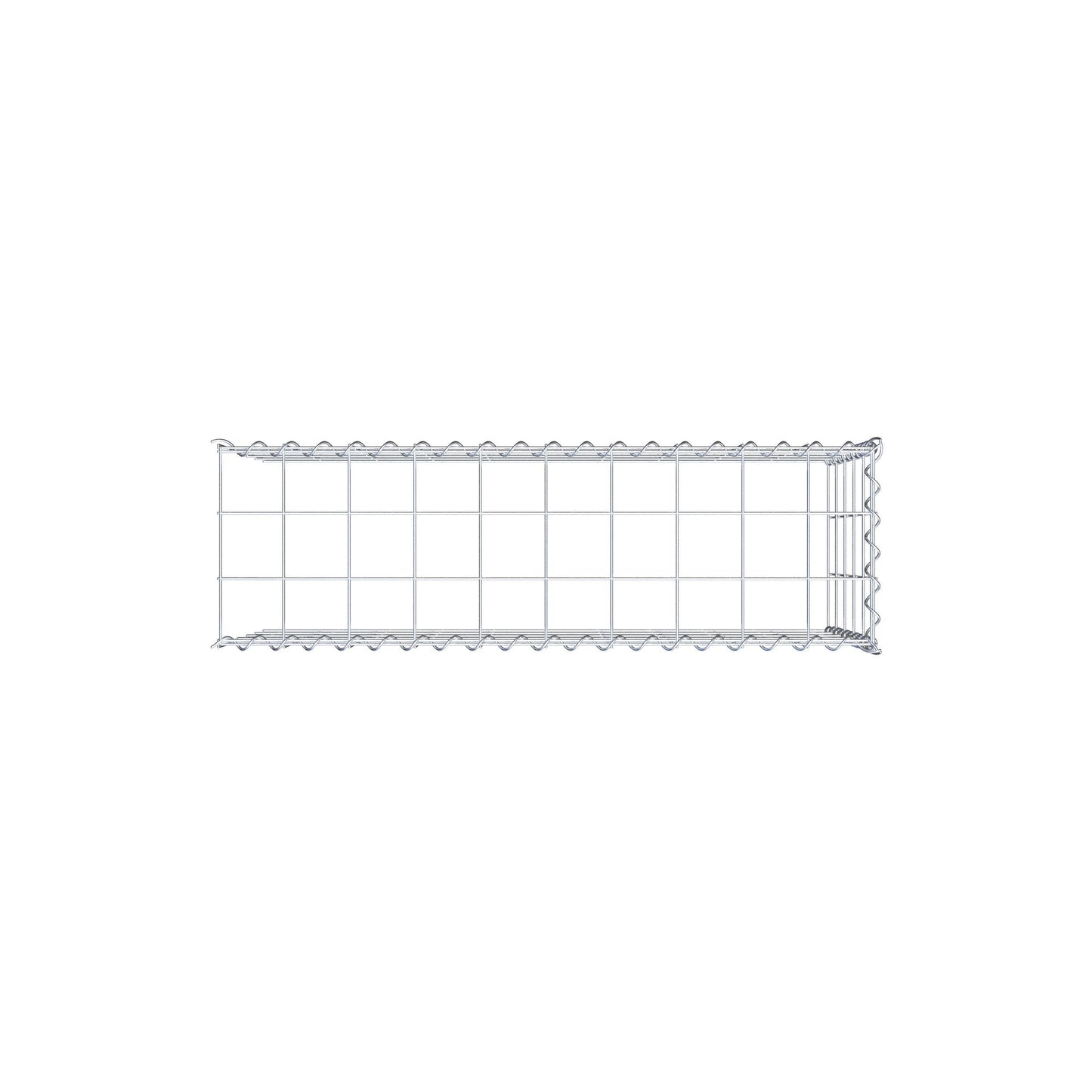 Gavión adulto tipo 4 100 cm x 50 cm x 30 cm (largo x alto x profundidad), tamaño de malla 10 cm x 10 cm, espiral