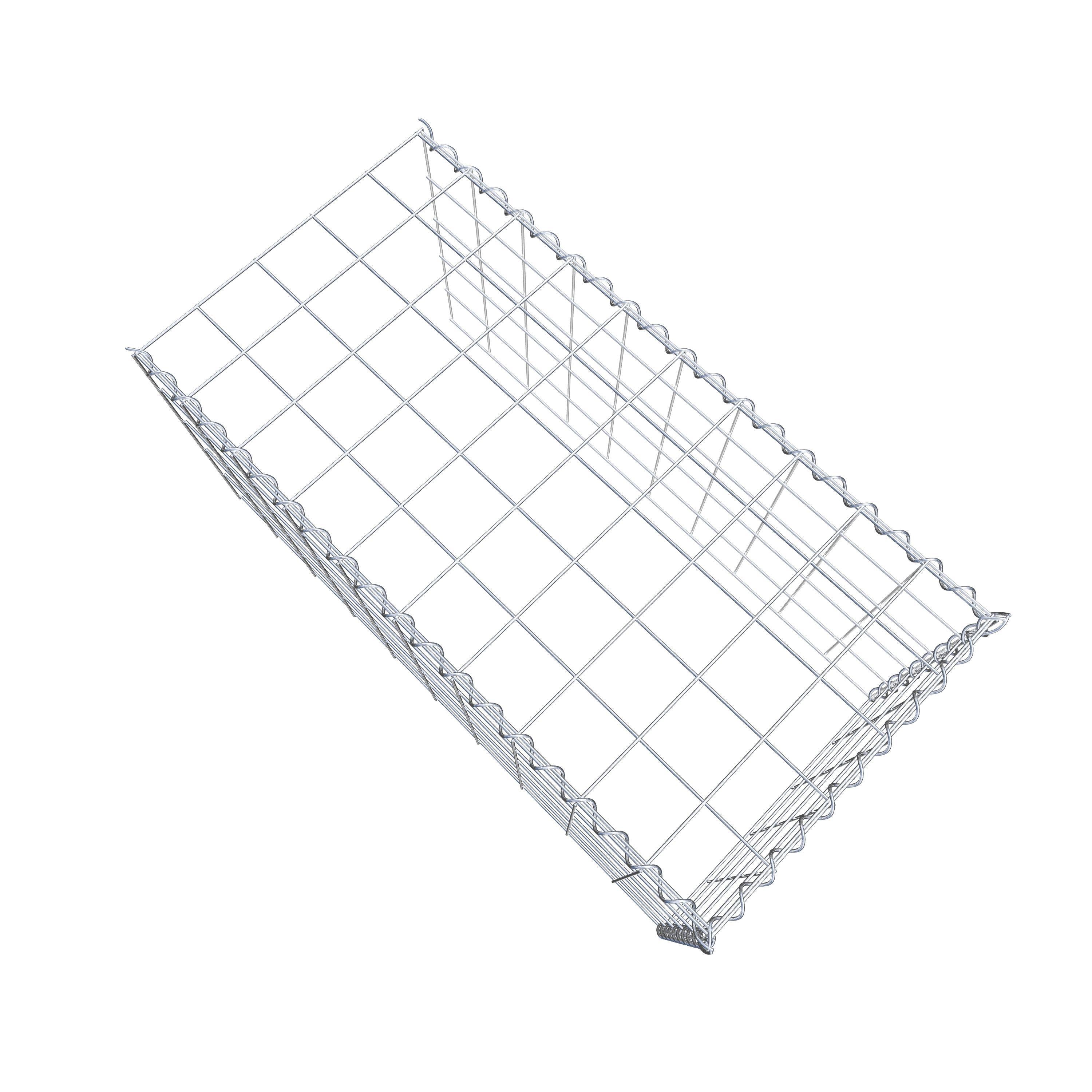 Opvokset gabion type 4 100 cm x 50 cm x 50 cm (L x H x D), maskestørrelse 10 cm x 10 cm, spiral