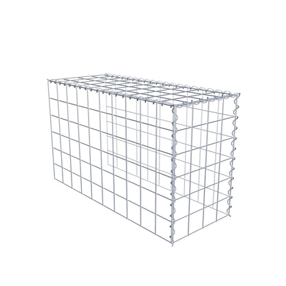Gabbione aggiuntivo tipo 4 100 cm x 60 cm x 40 cm (L x H x P), maglia 10 cm x 10 cm, spirale