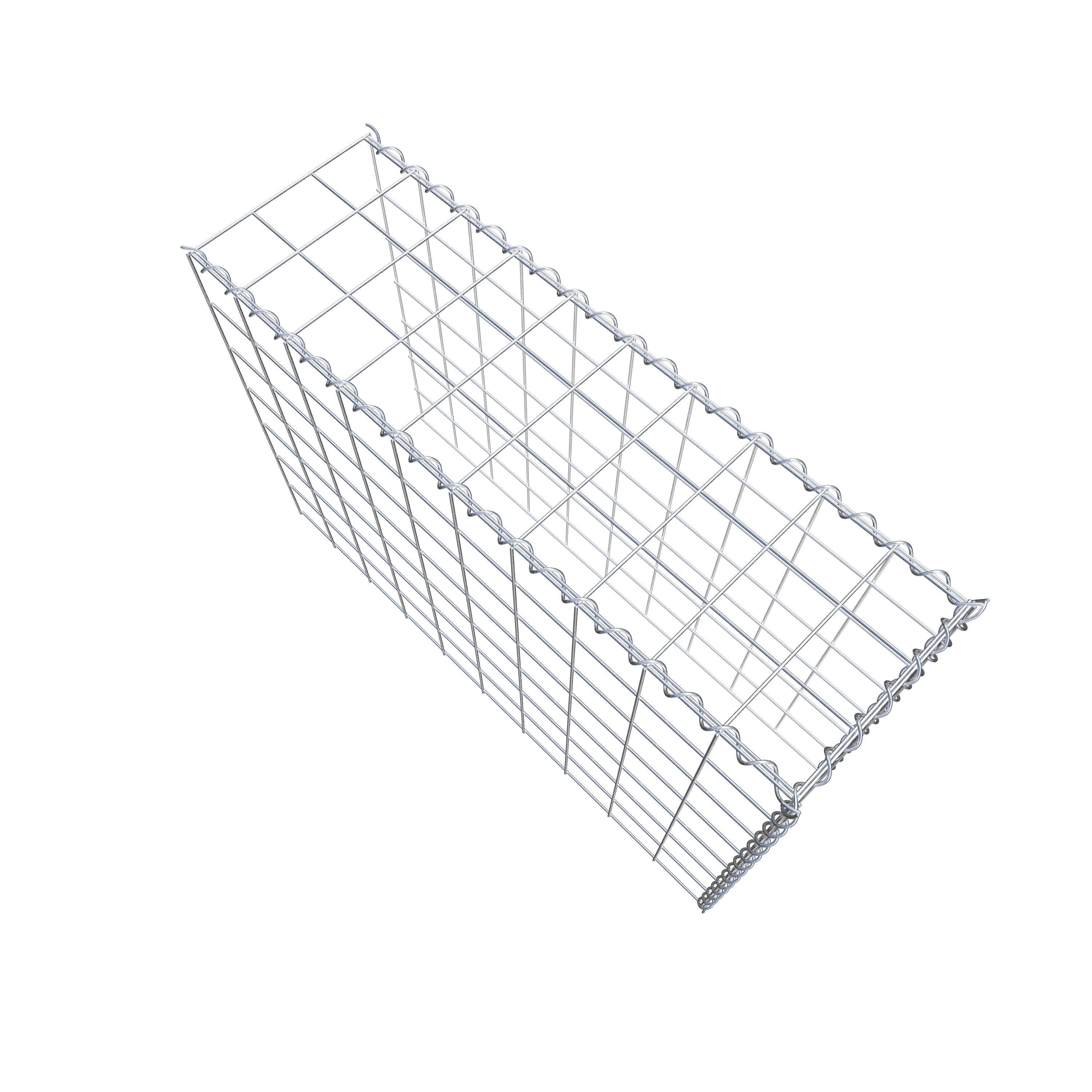 Påväxt gabion typ 4 100 cm x 70 cm x 30 cm (L x H x D), maskstorlek 10 cm x 10 cm, spiral