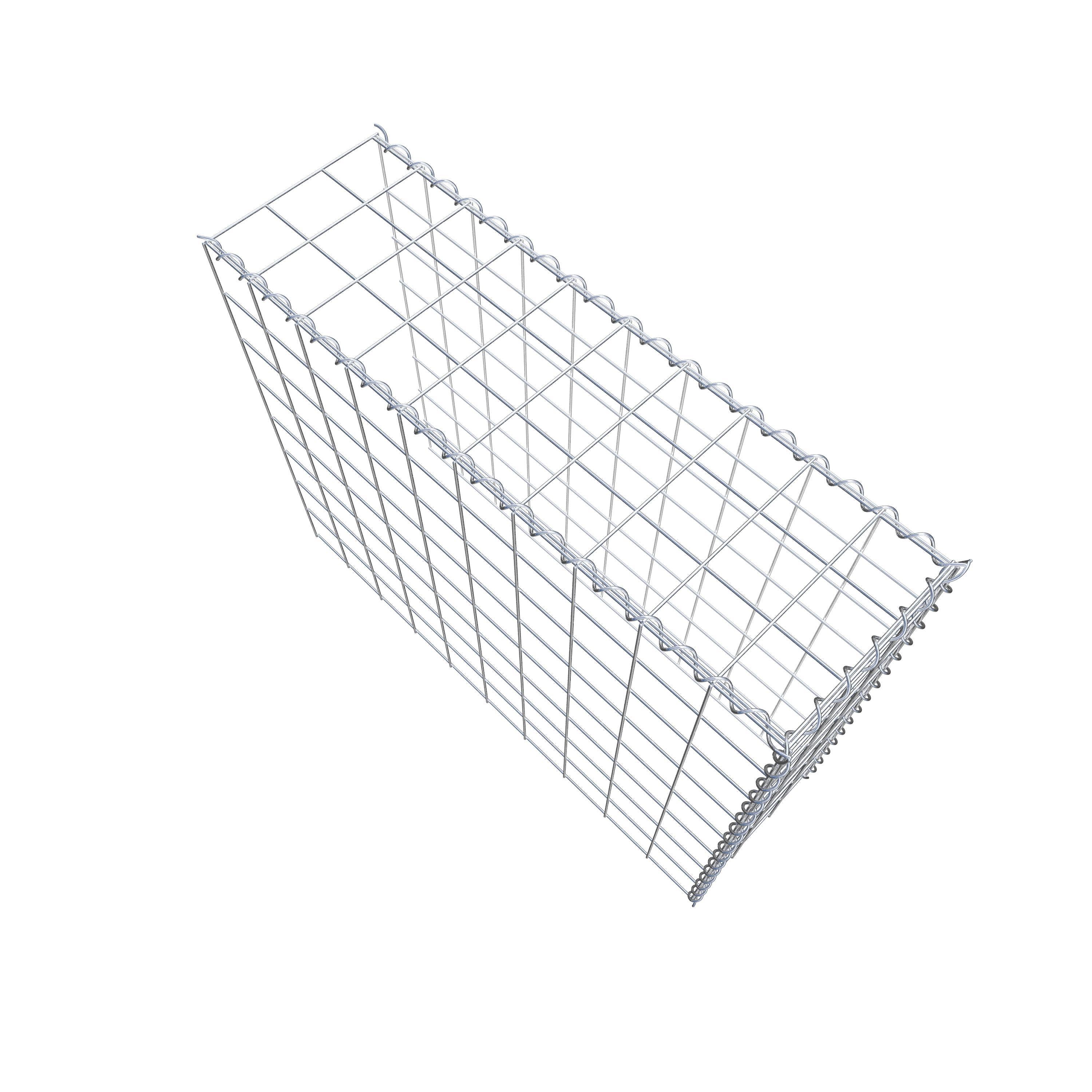 Påväxt gabion typ 4 100 cm x 80 cm x 30 cm (L x H x D), maskstorlek 10 cm x 10 cm, spiral