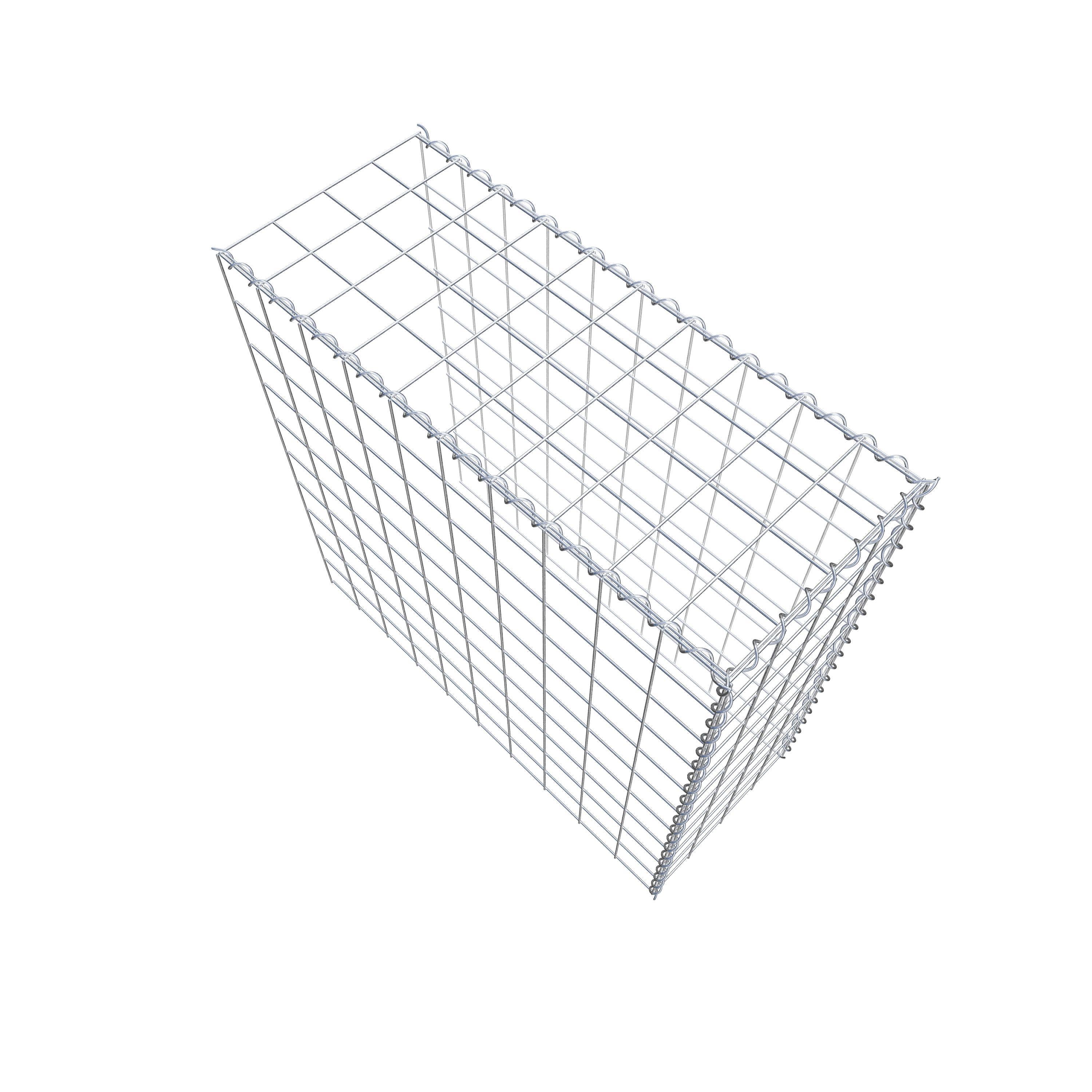 Opvokset gabion type 4 100 cm x 100 cm x 40 cm (L x H x D), maskestørrelse 10 cm x 10 cm, spiral